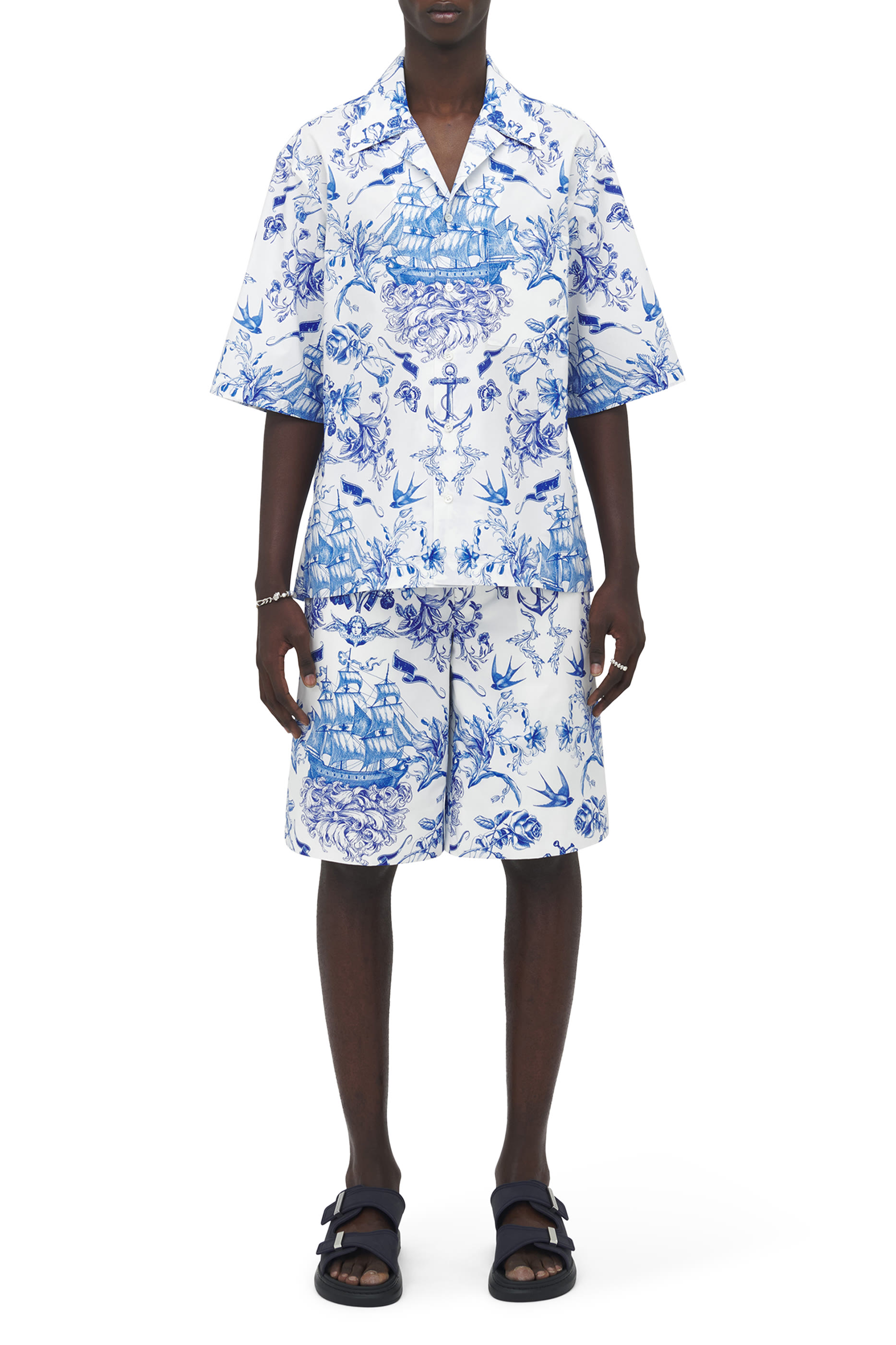 Printed Boxy Hawaiian Shirt