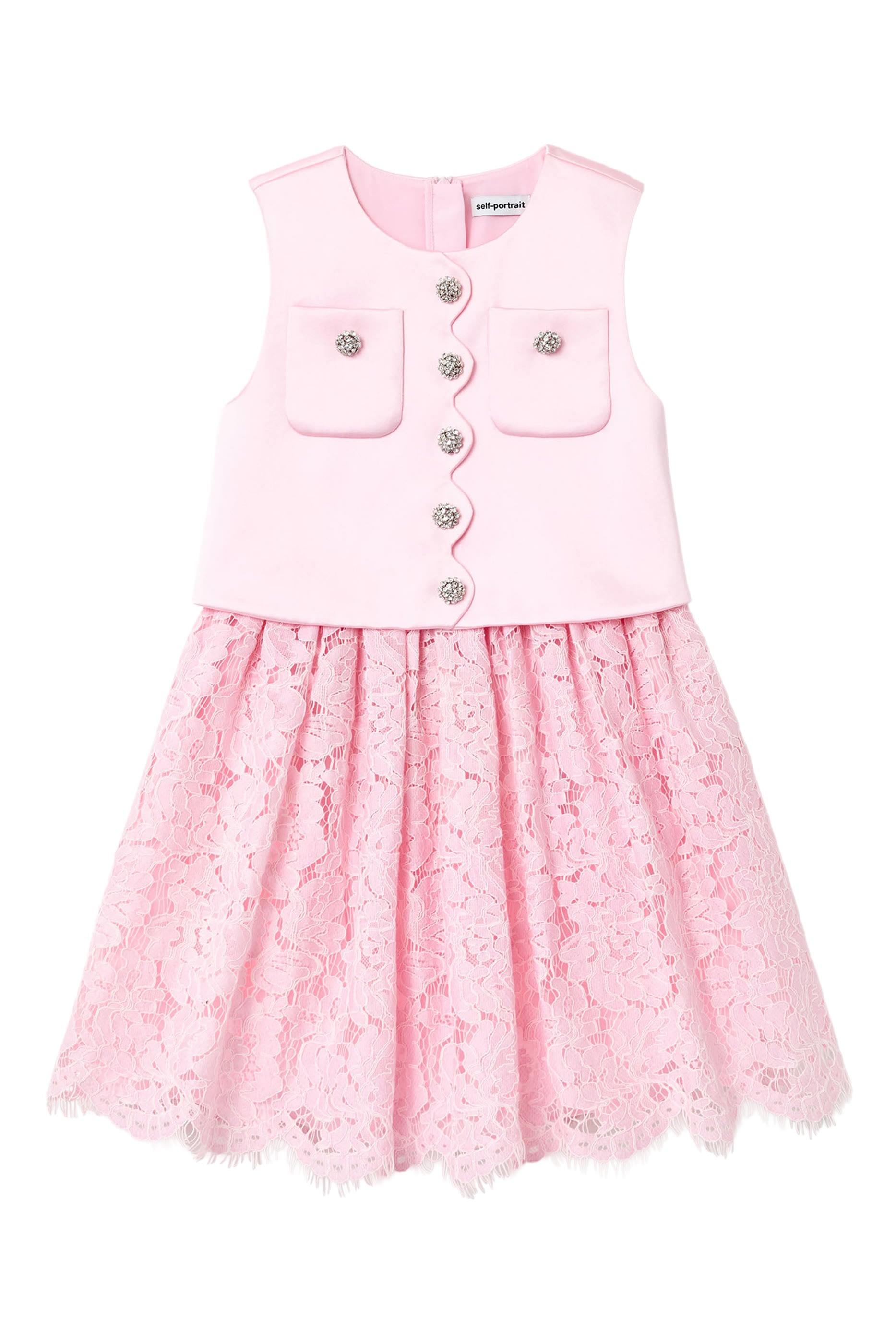 Kids Satin Lace Dress 
