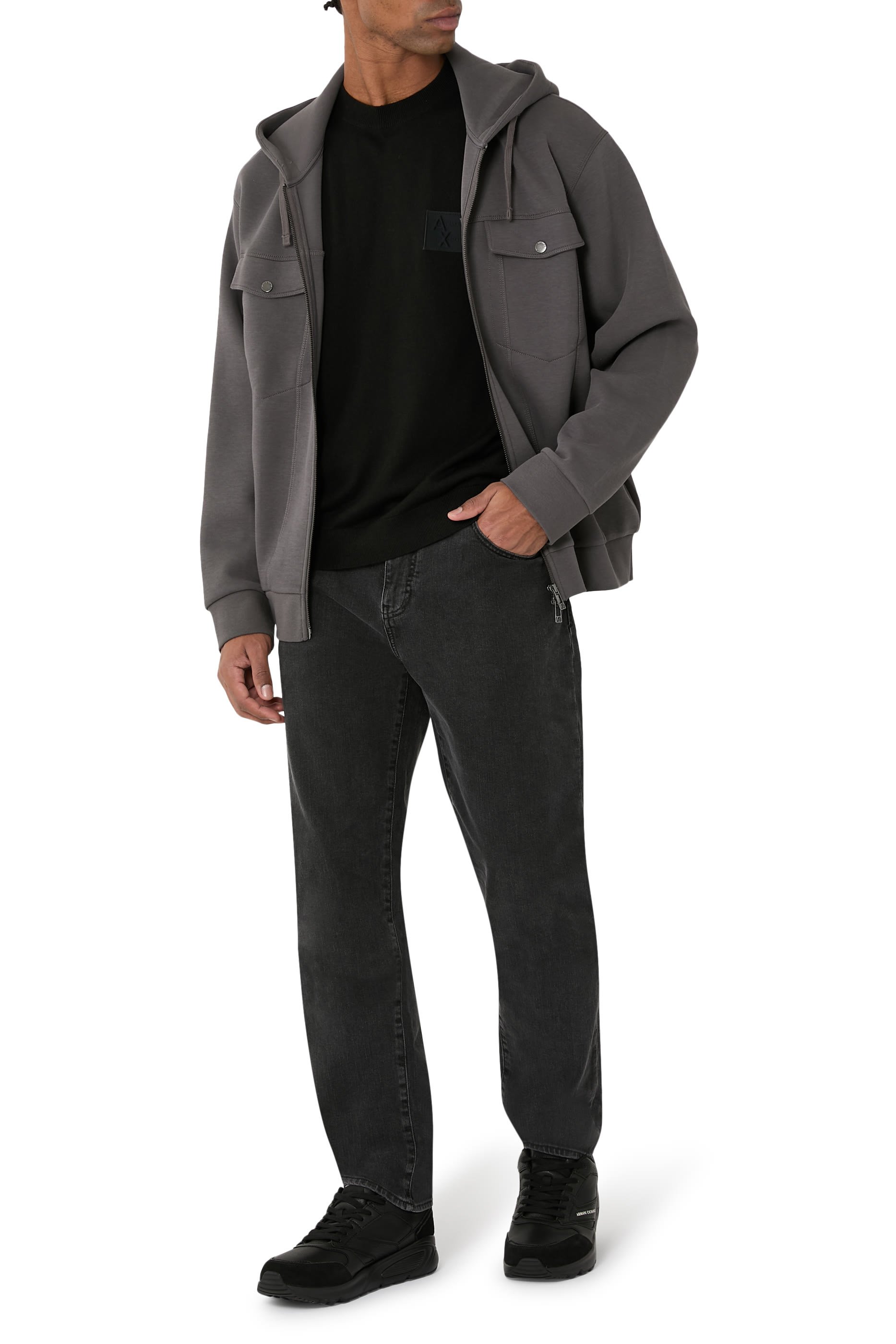 Piquet Zip-Up Hoodie