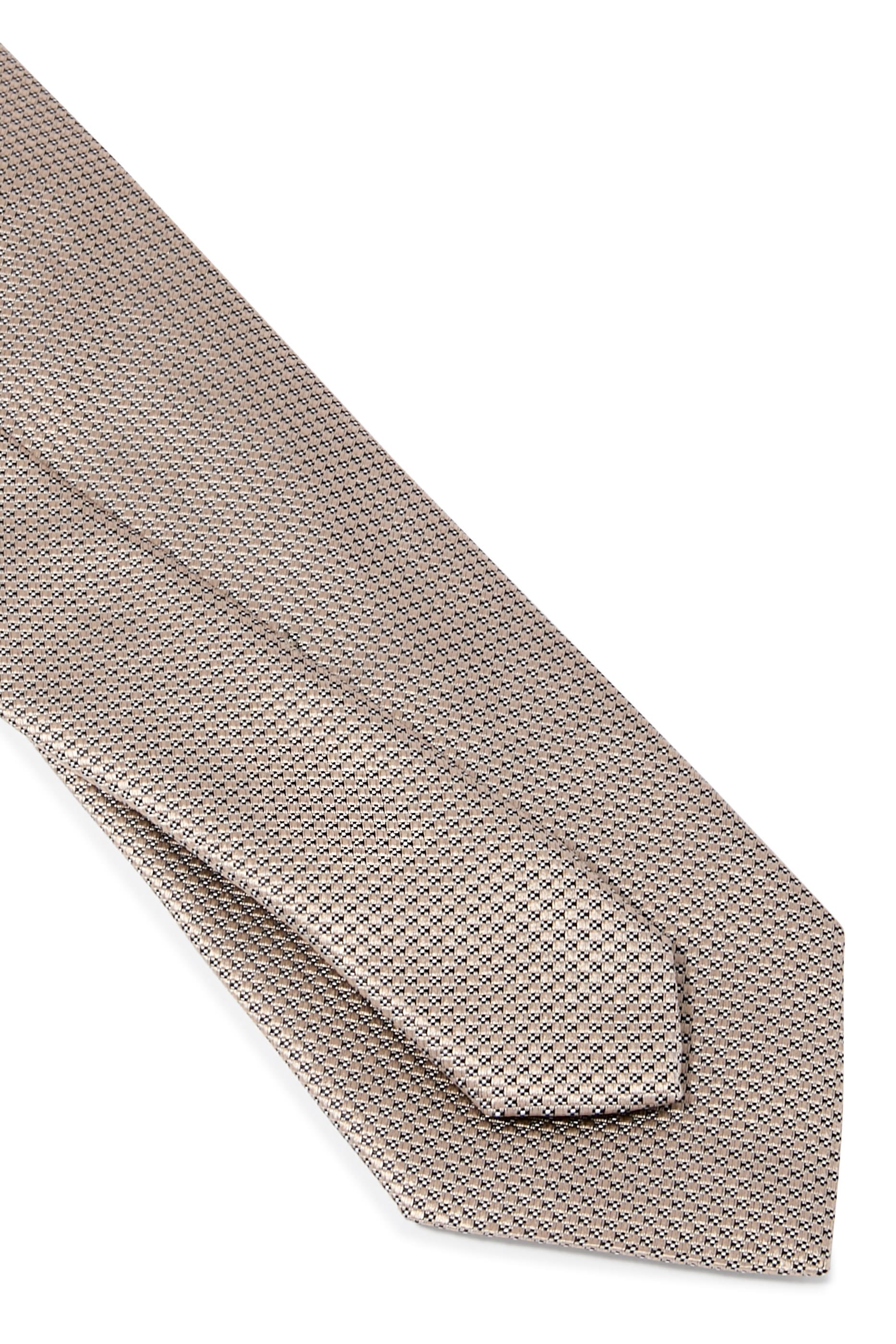 Pin-Dot Woven Silk Tie