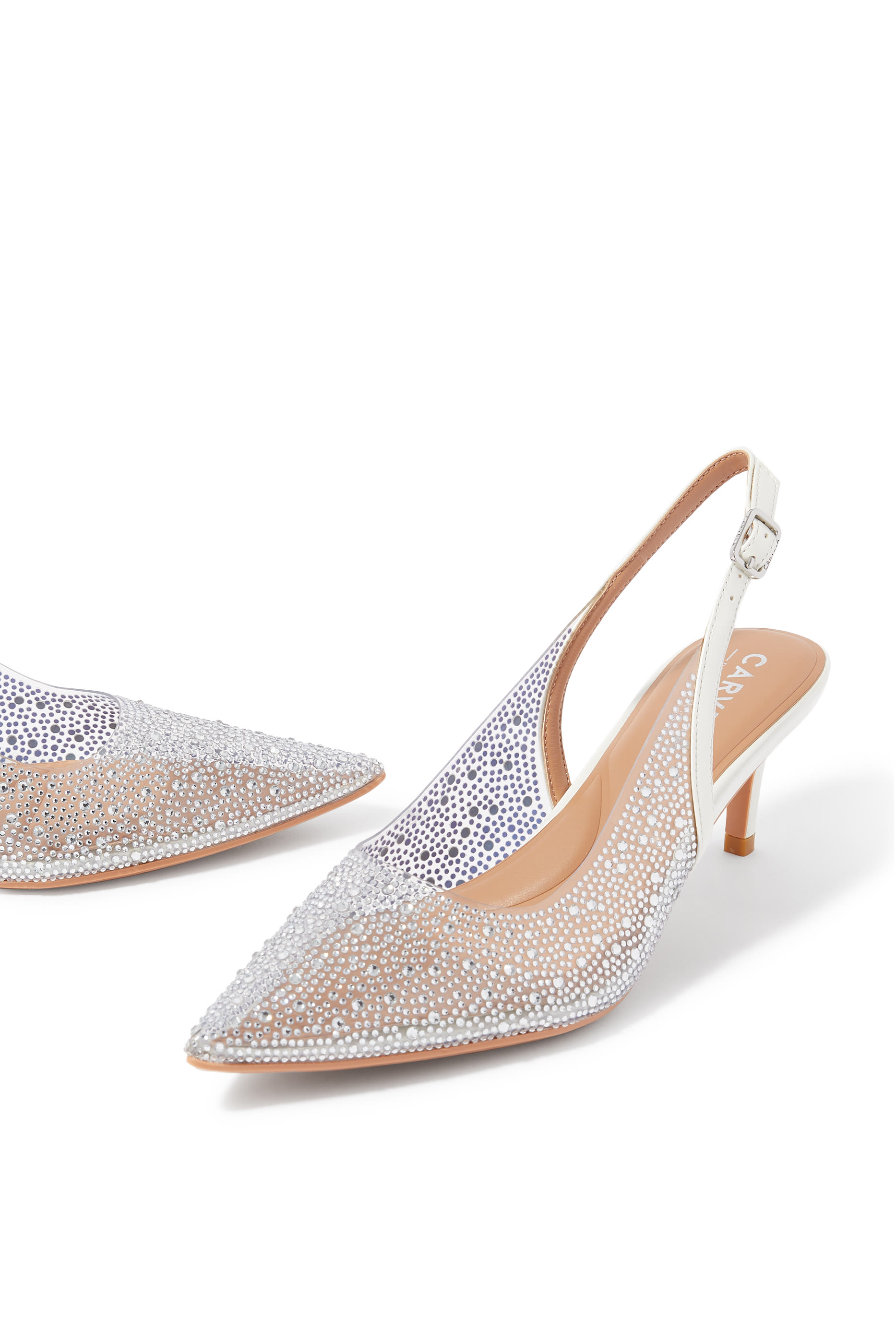 Positano 70 Vinyl Sling Back Pumps