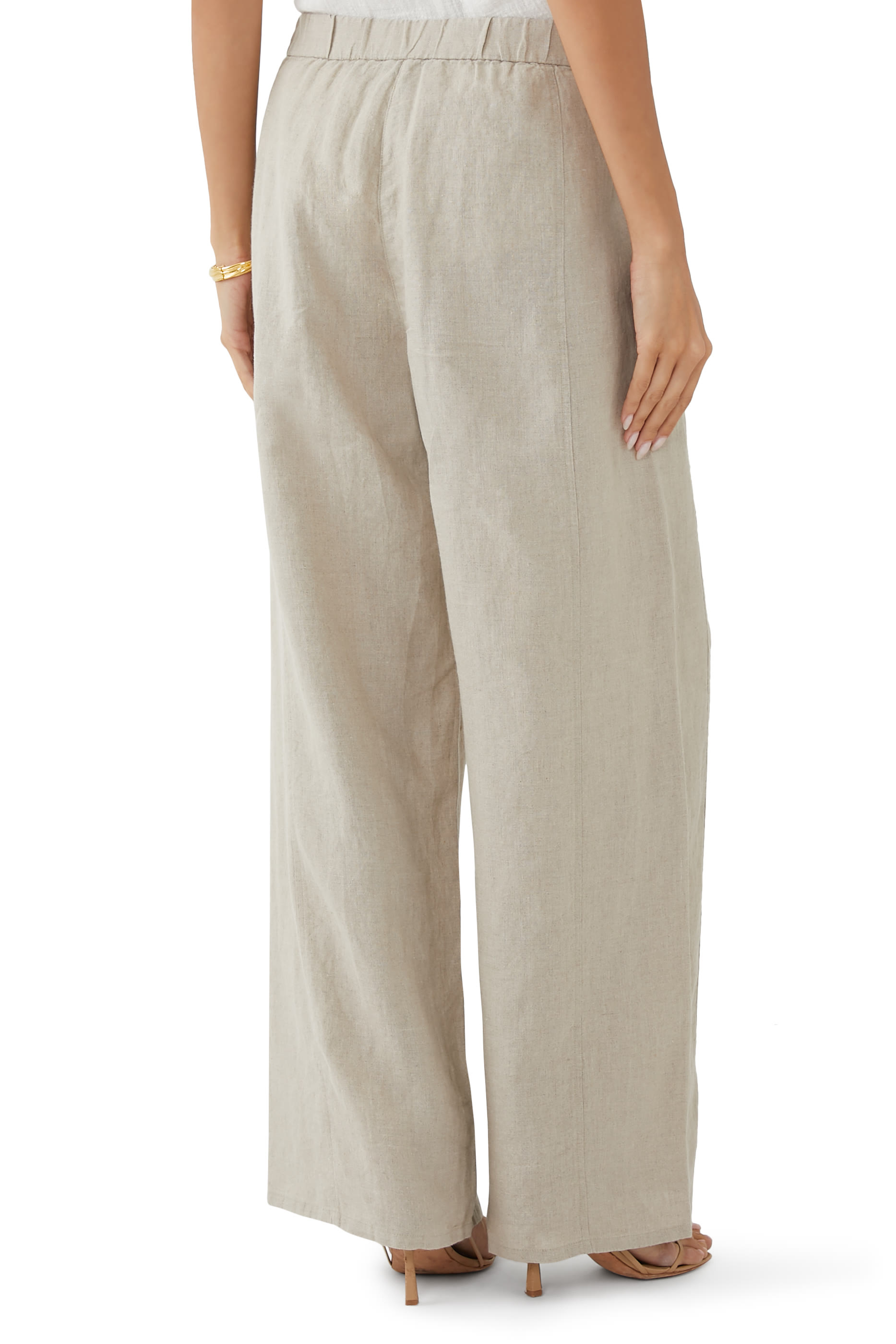 Organic Linen Wide-Leg Trouser Pant