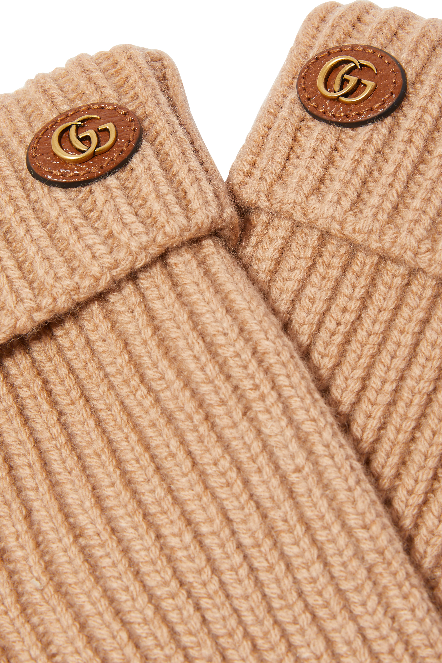 Double G Wool Cashmere Gloves