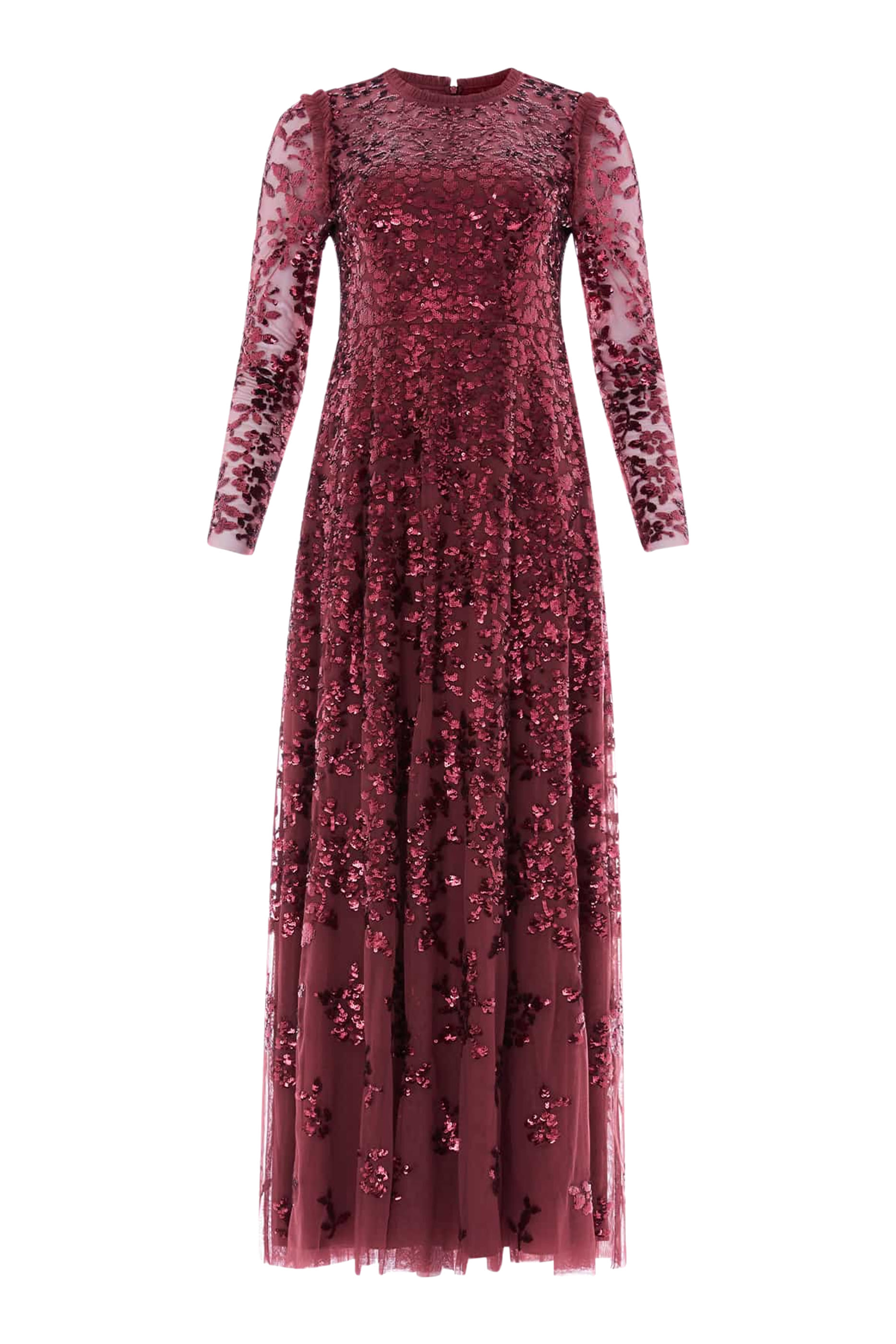 Rosanna Lattice Round Neck Gown