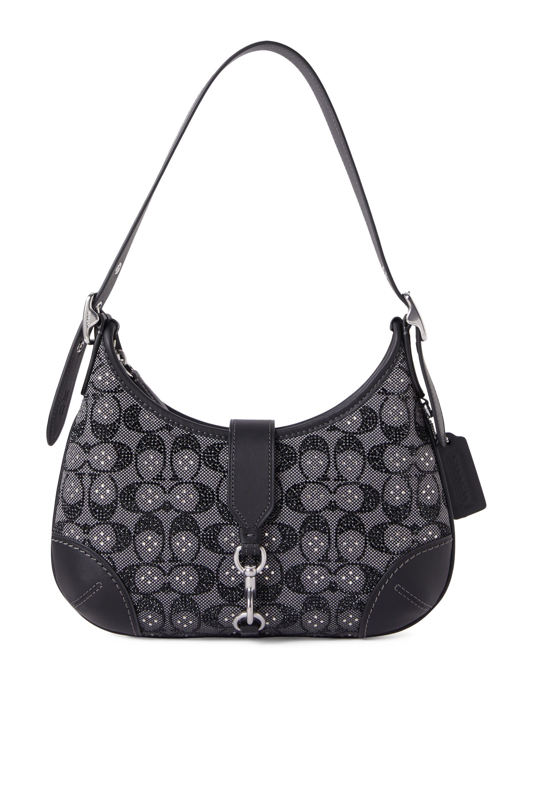Hamptons Hobo Bag in Crystal Signature Jacquard