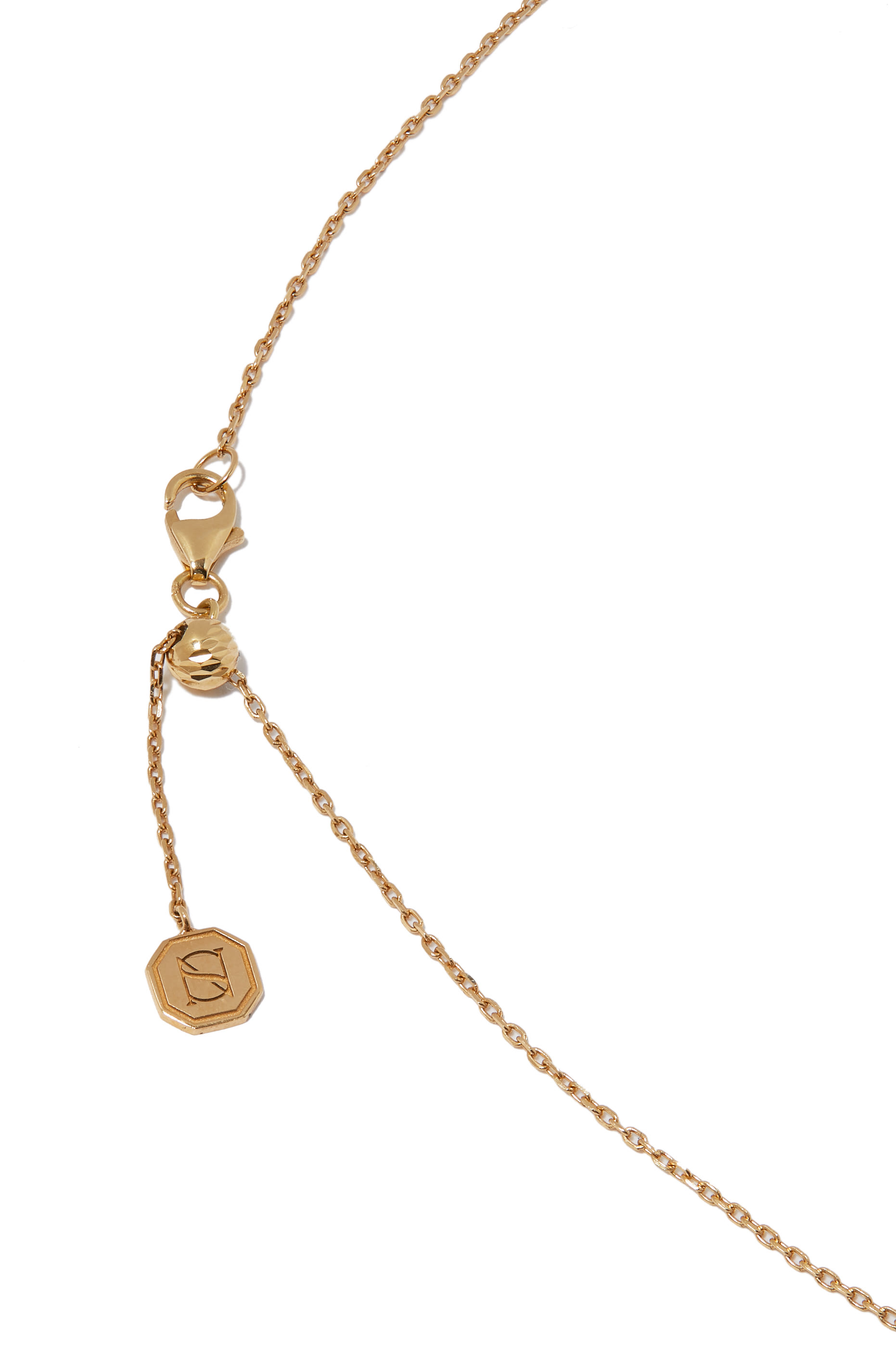 Mosaic Sautoir Necklace, 18k Yellow Gold