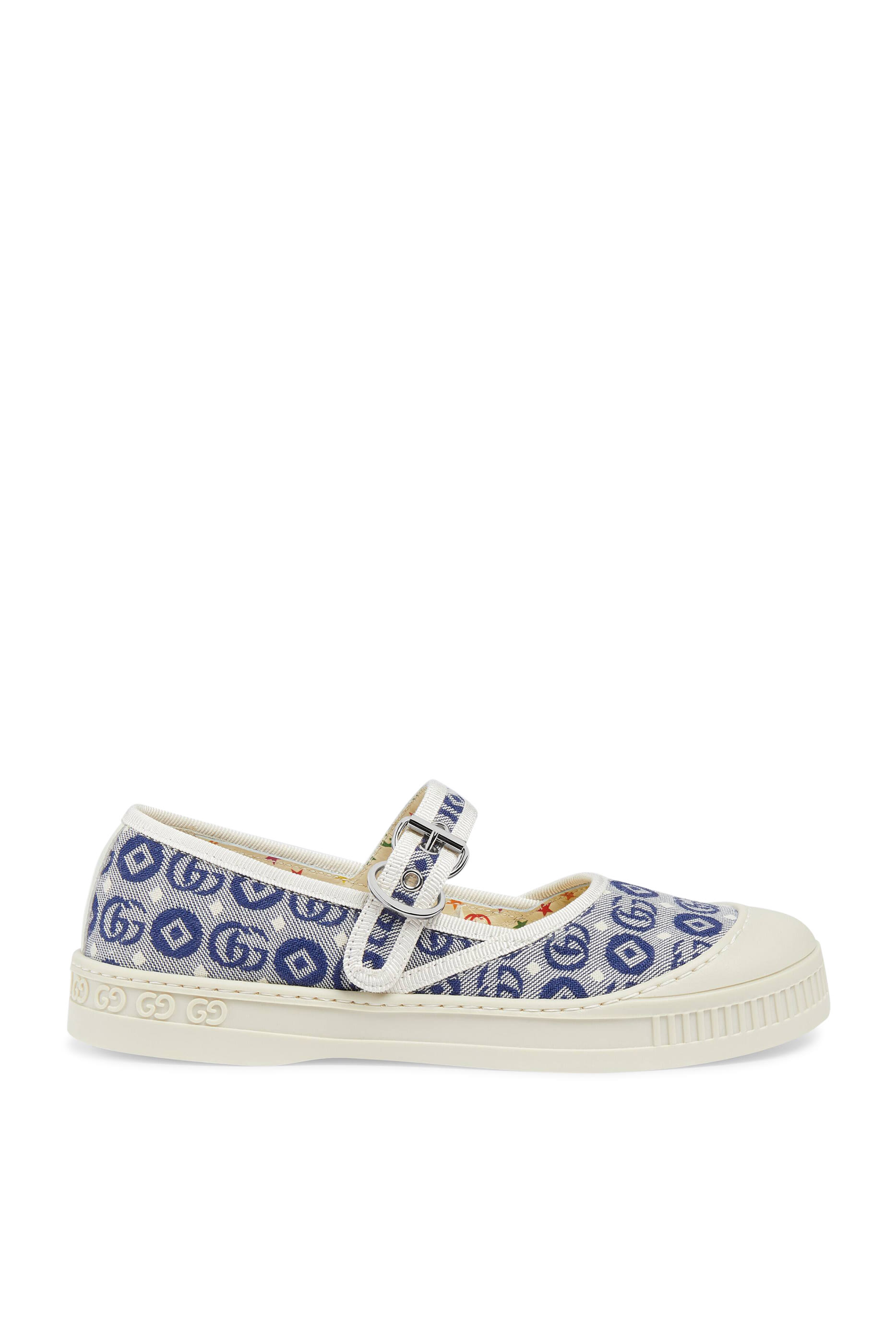 Kids Double G Canvas Ballet Flats