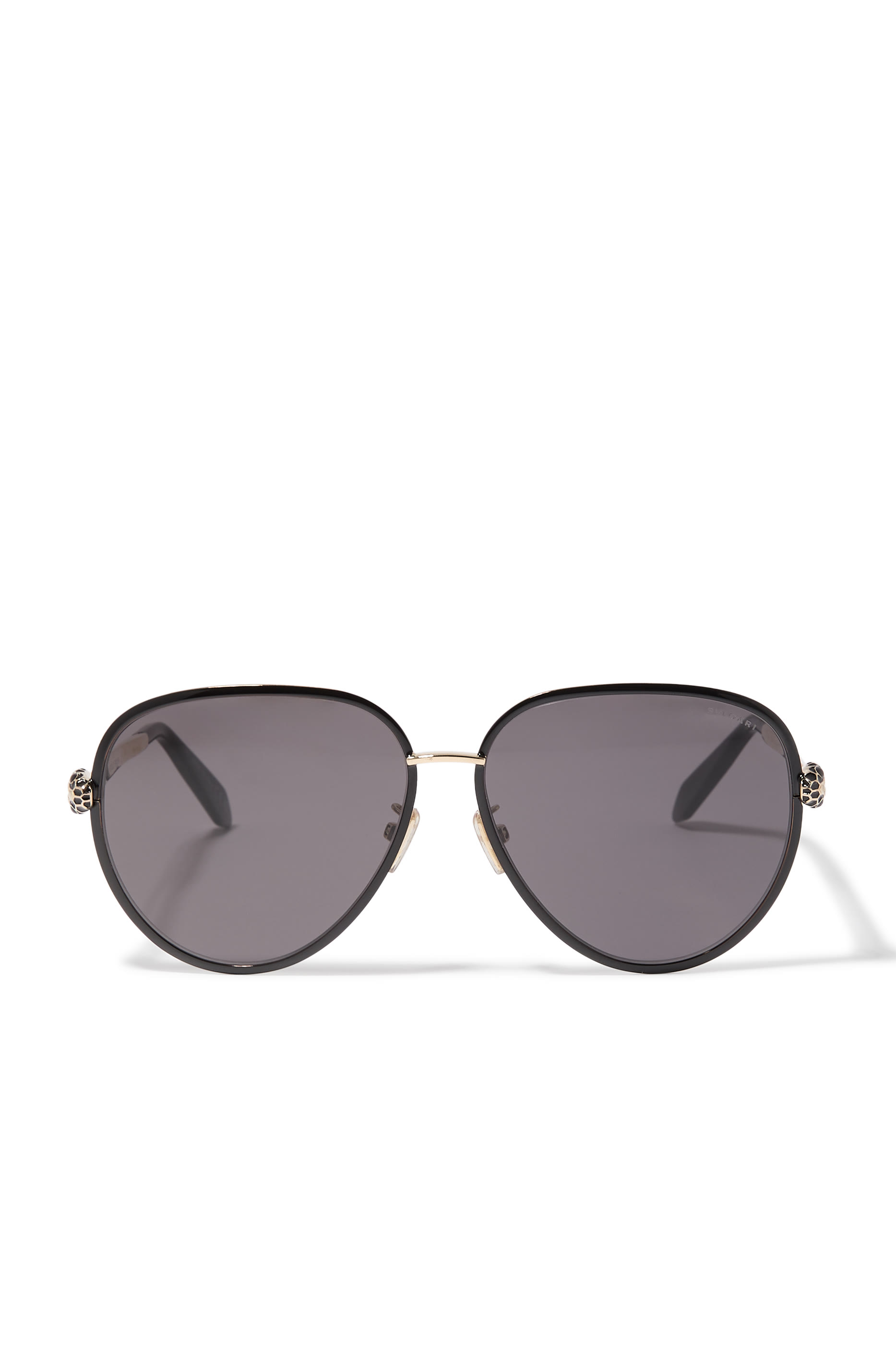 Serpenti Forever Black Pilot Sunglasses