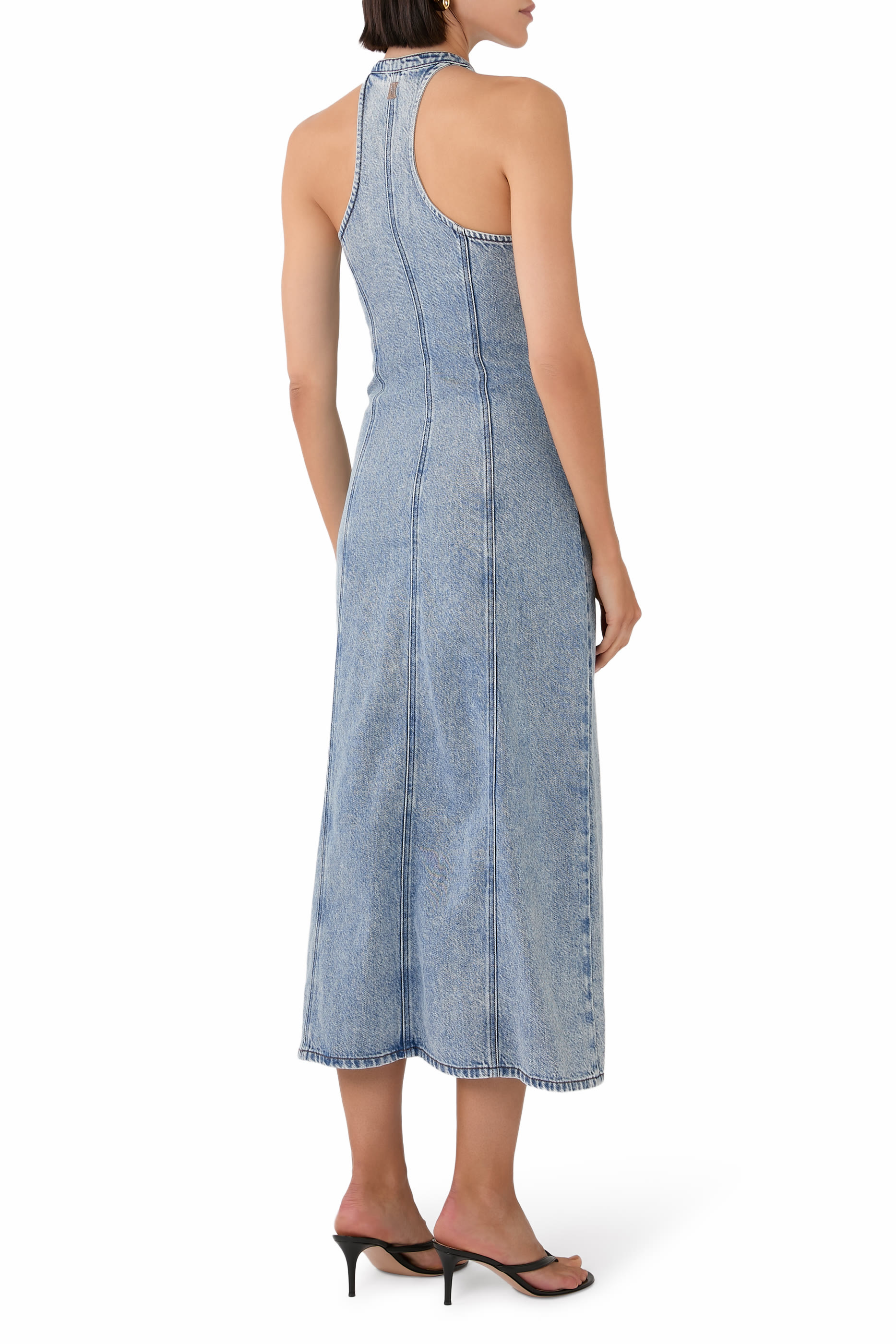 Clubhouse Denim Zip-Through Sleeveless Dress