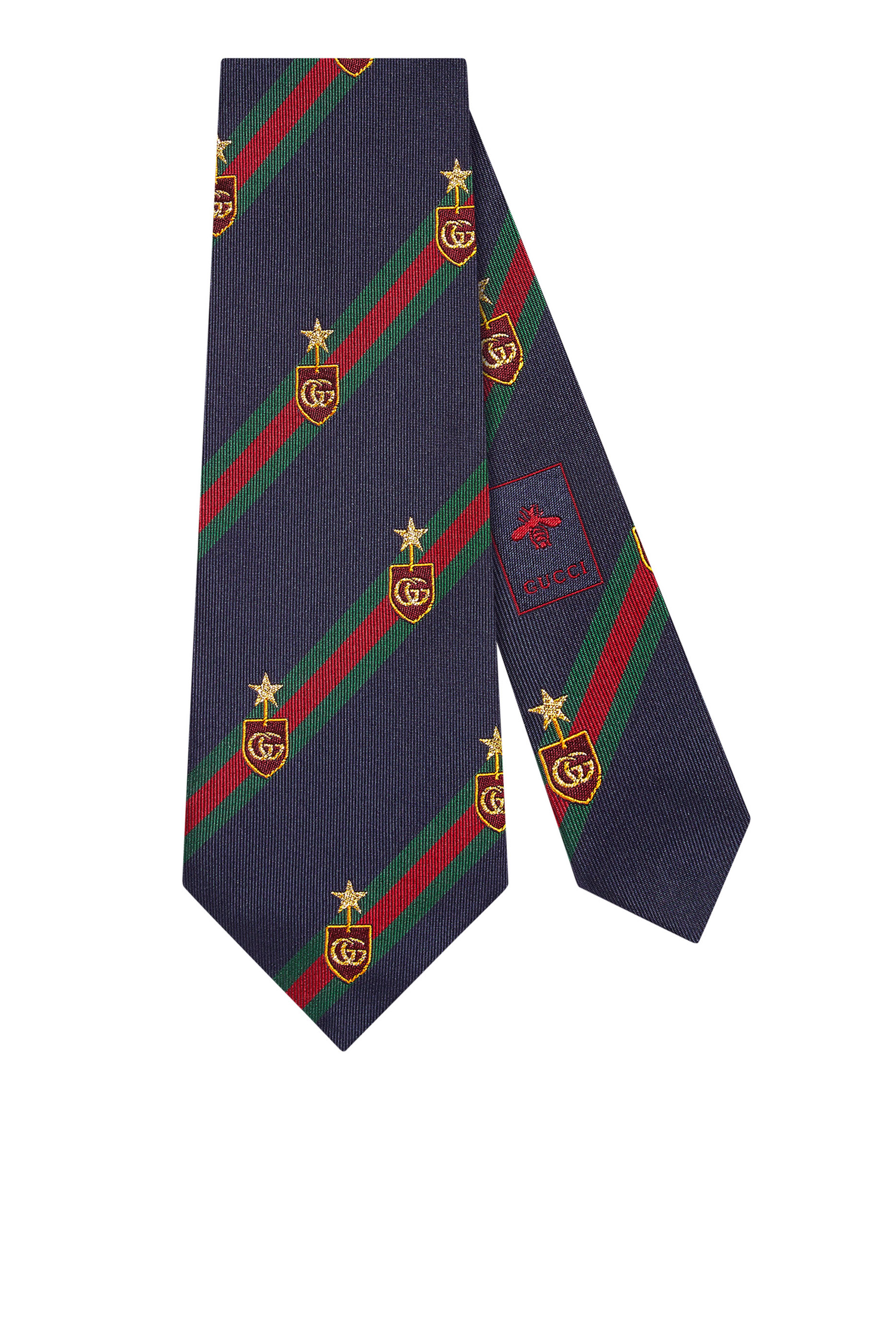 Web Crest Silk Tie