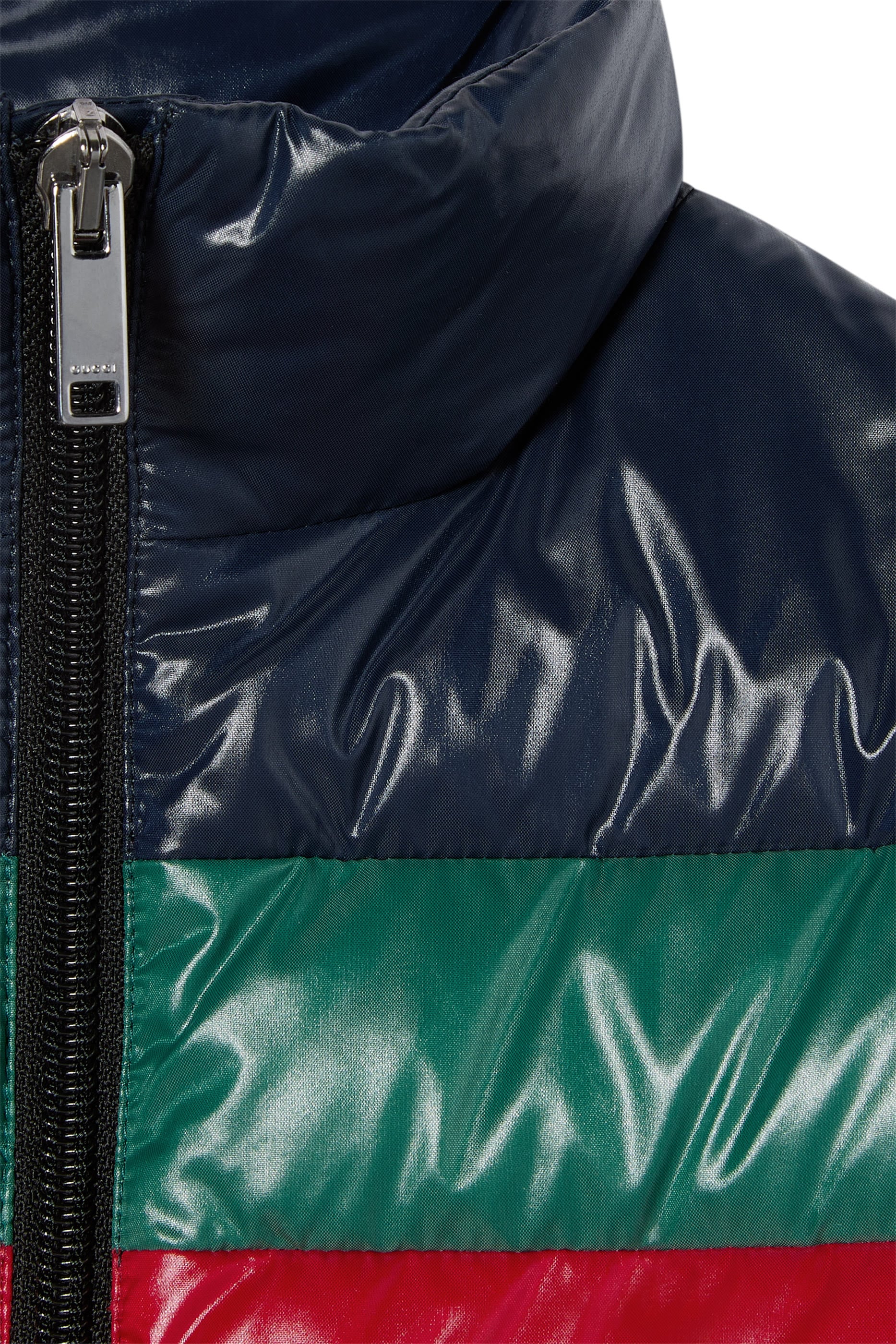 Kids Web Stripe Detail Padded Jacket