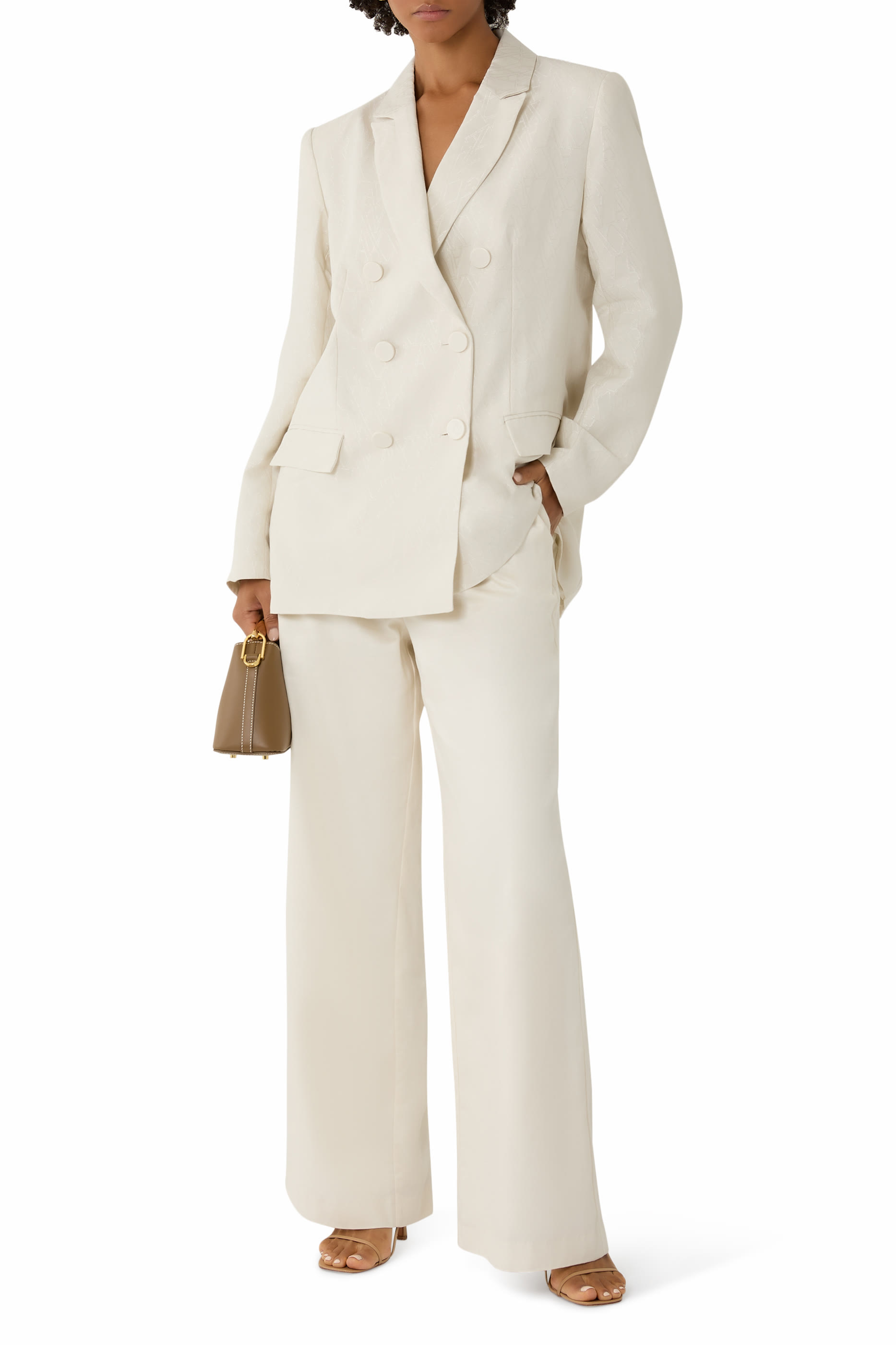  Allover Logo Double-Breasted Jacket