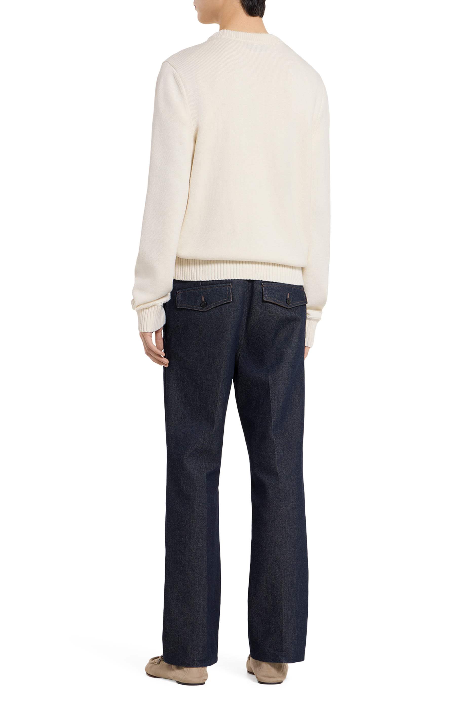 Logo Knit Cotton Wool Jumper 