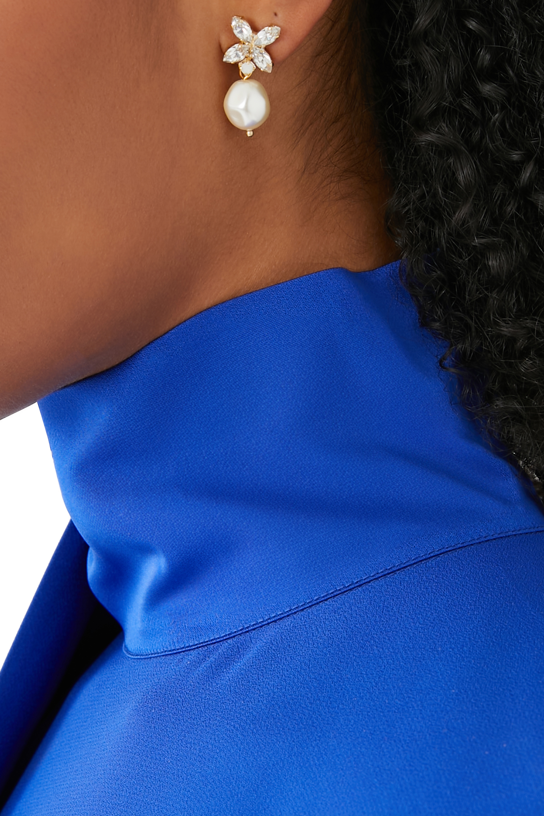 Honey Bee Earrings Crystal Pearl