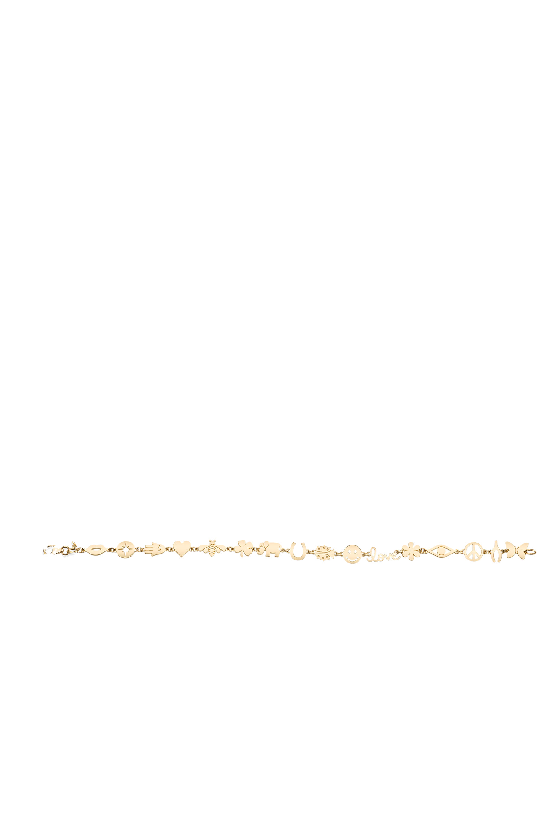 Tiny Pure Link Bracelet, 14K Yellow Gold