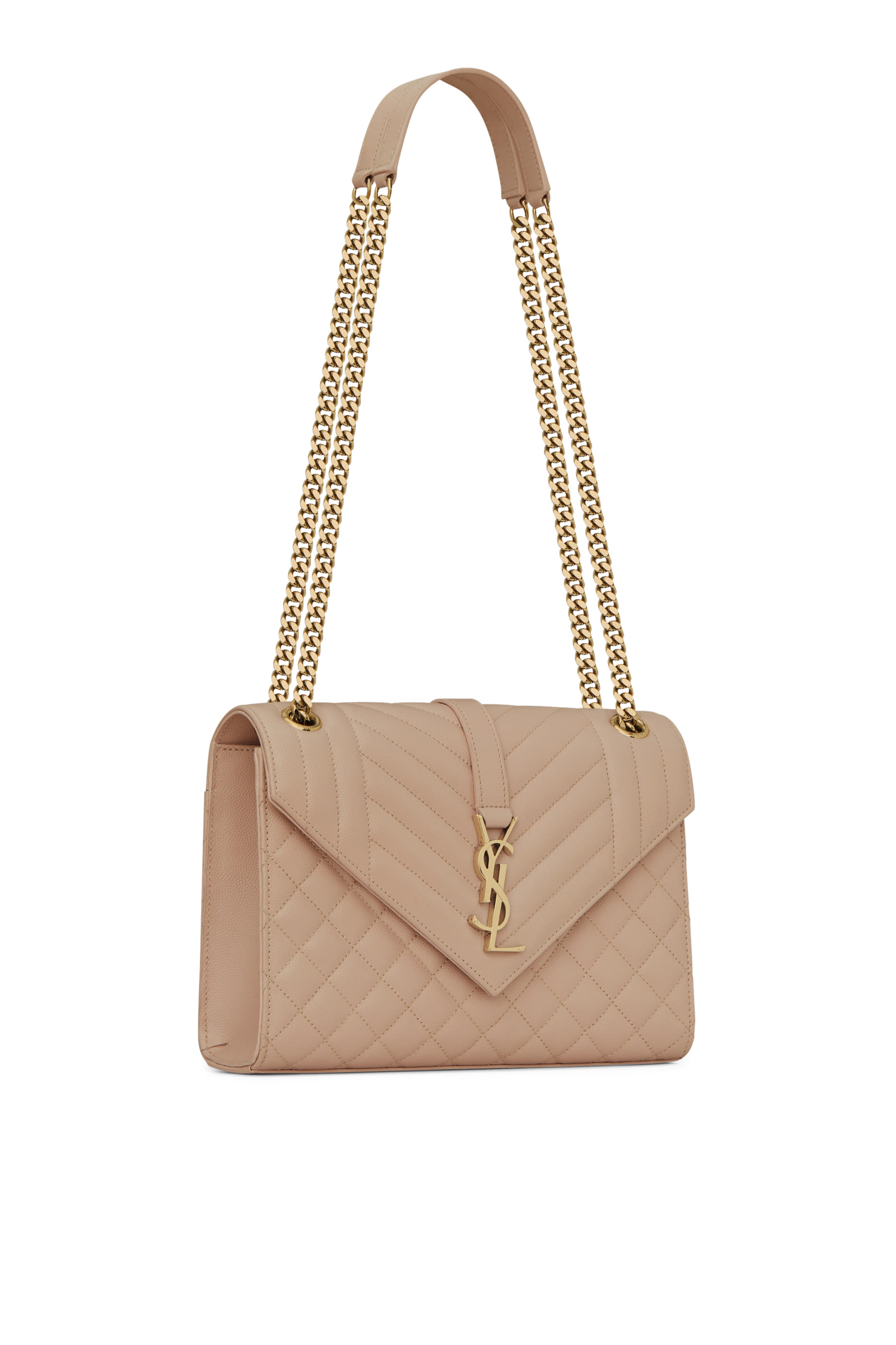 Enveloppe Medium Bag In Mix Matelassé Grain De Poudre Embossed Leather