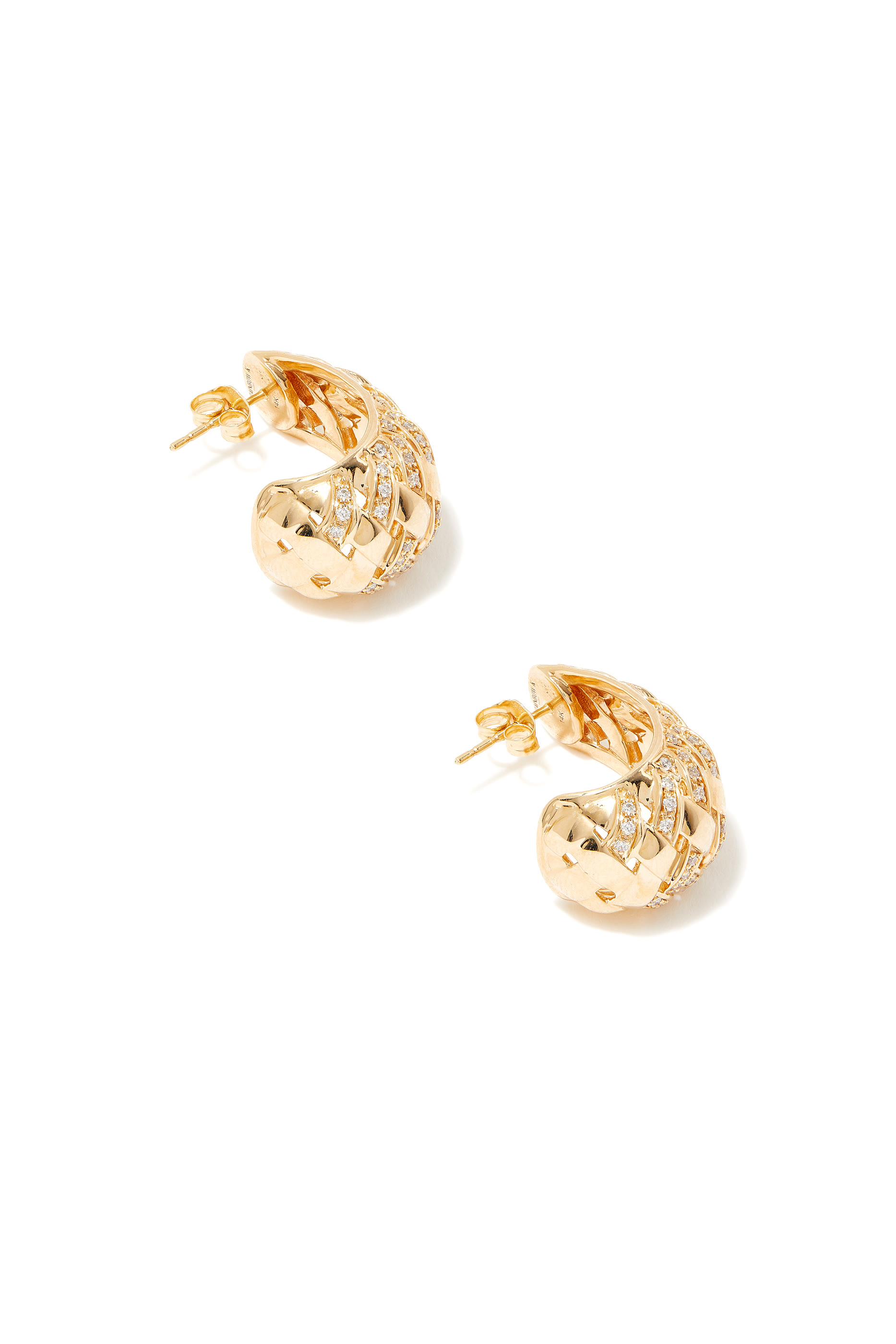 Bianca Earrings, 18k Yellow Gold with Diamonds