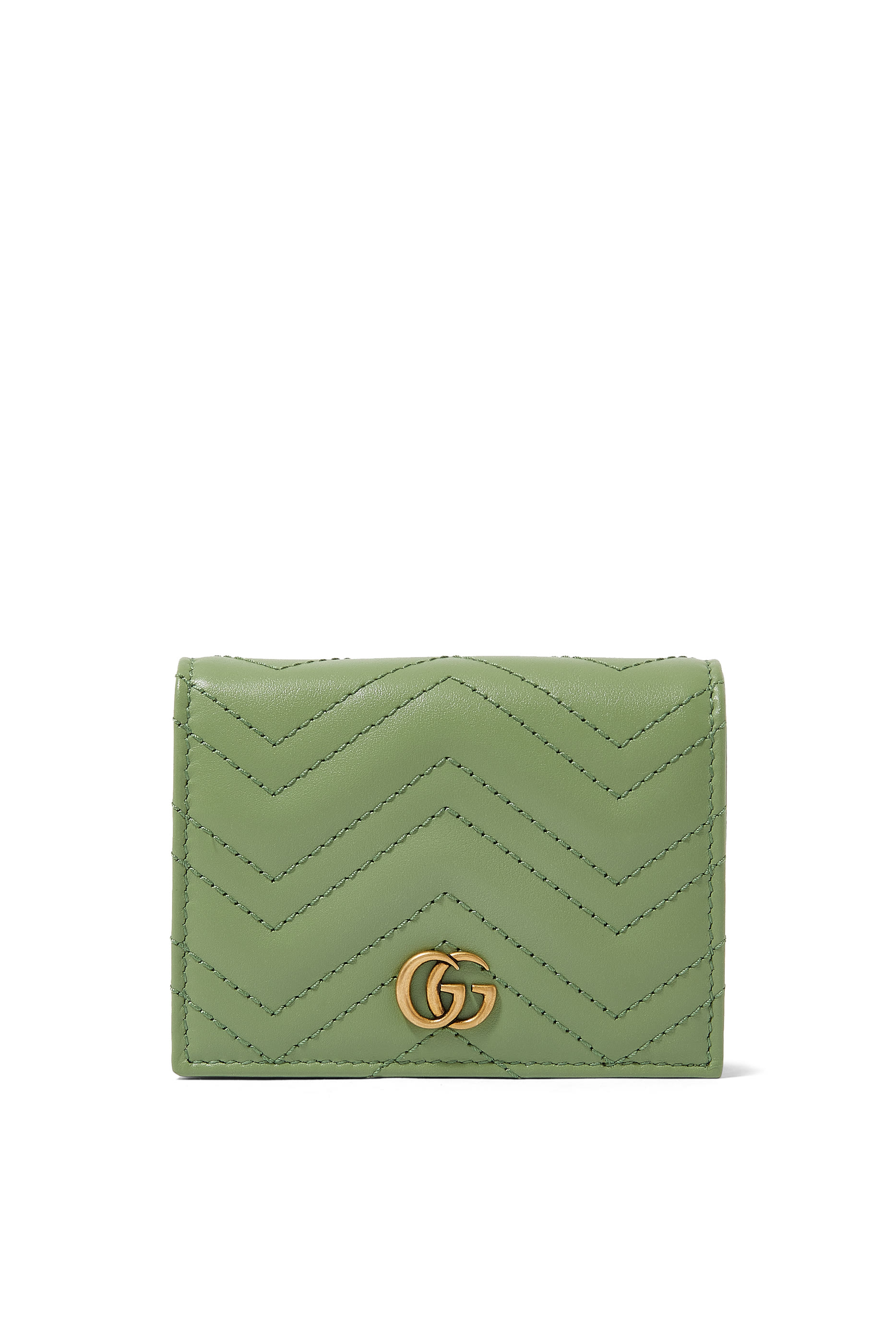 GG Marmont Matelass&eacute; Card Case Wallet