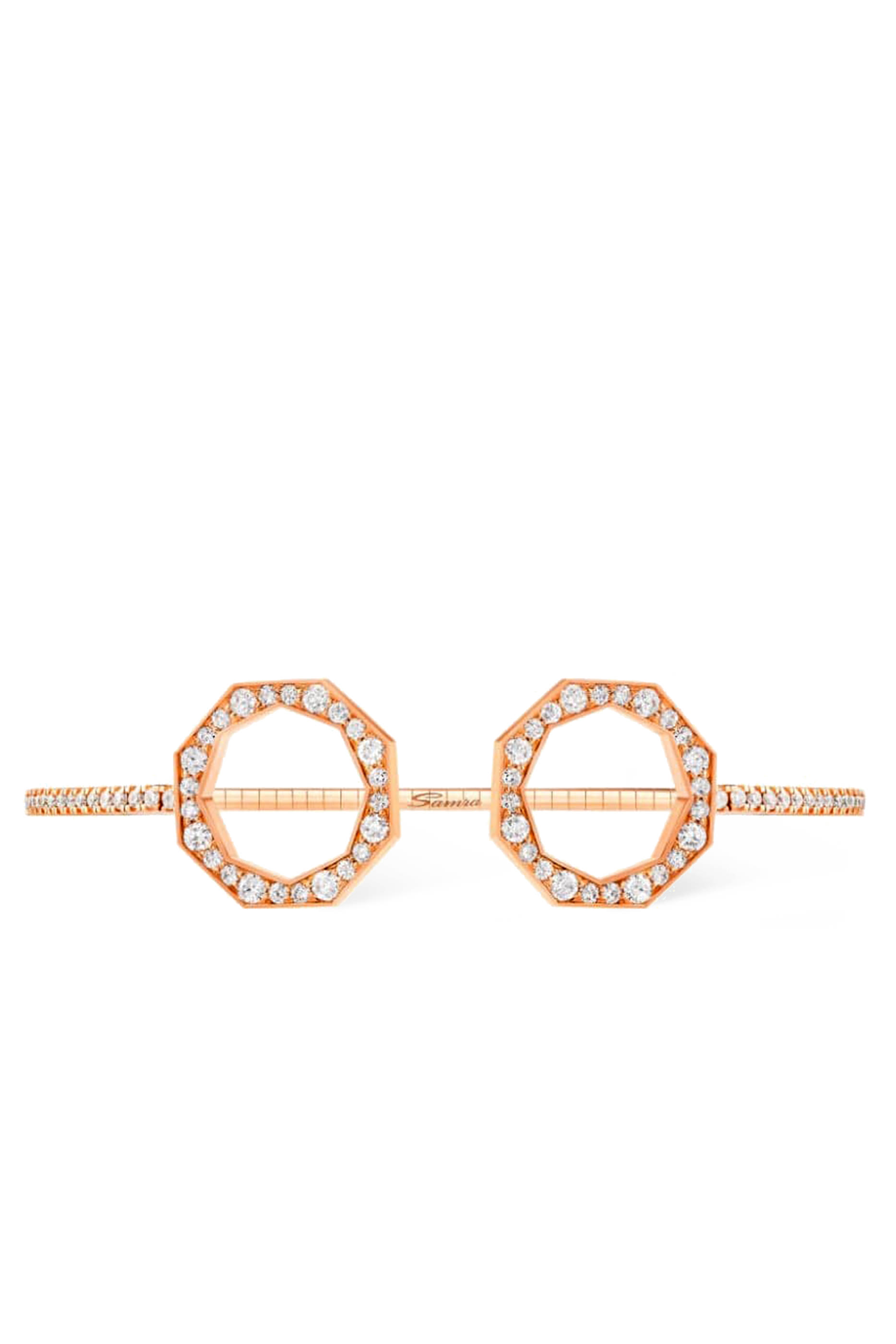 Birwaz Turath Bangle, 18K Rose Gold & Diamonds