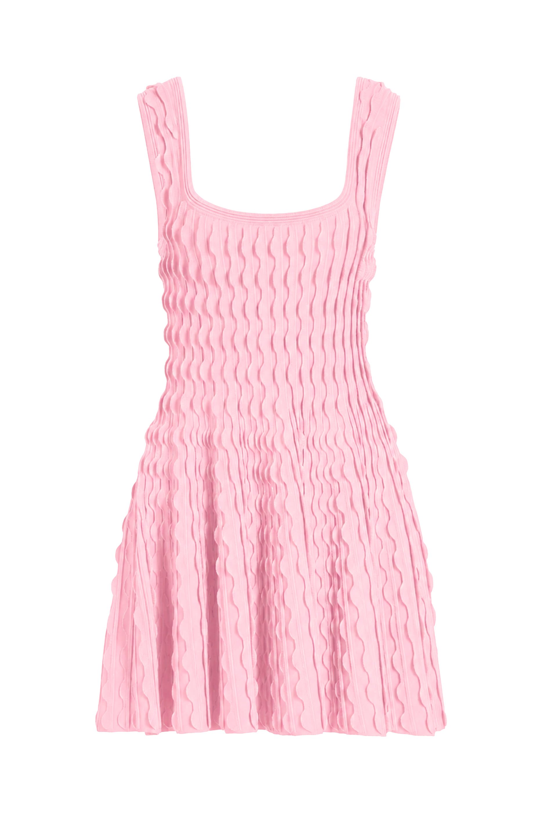 Vanna Scalloped Knit Mini Dress