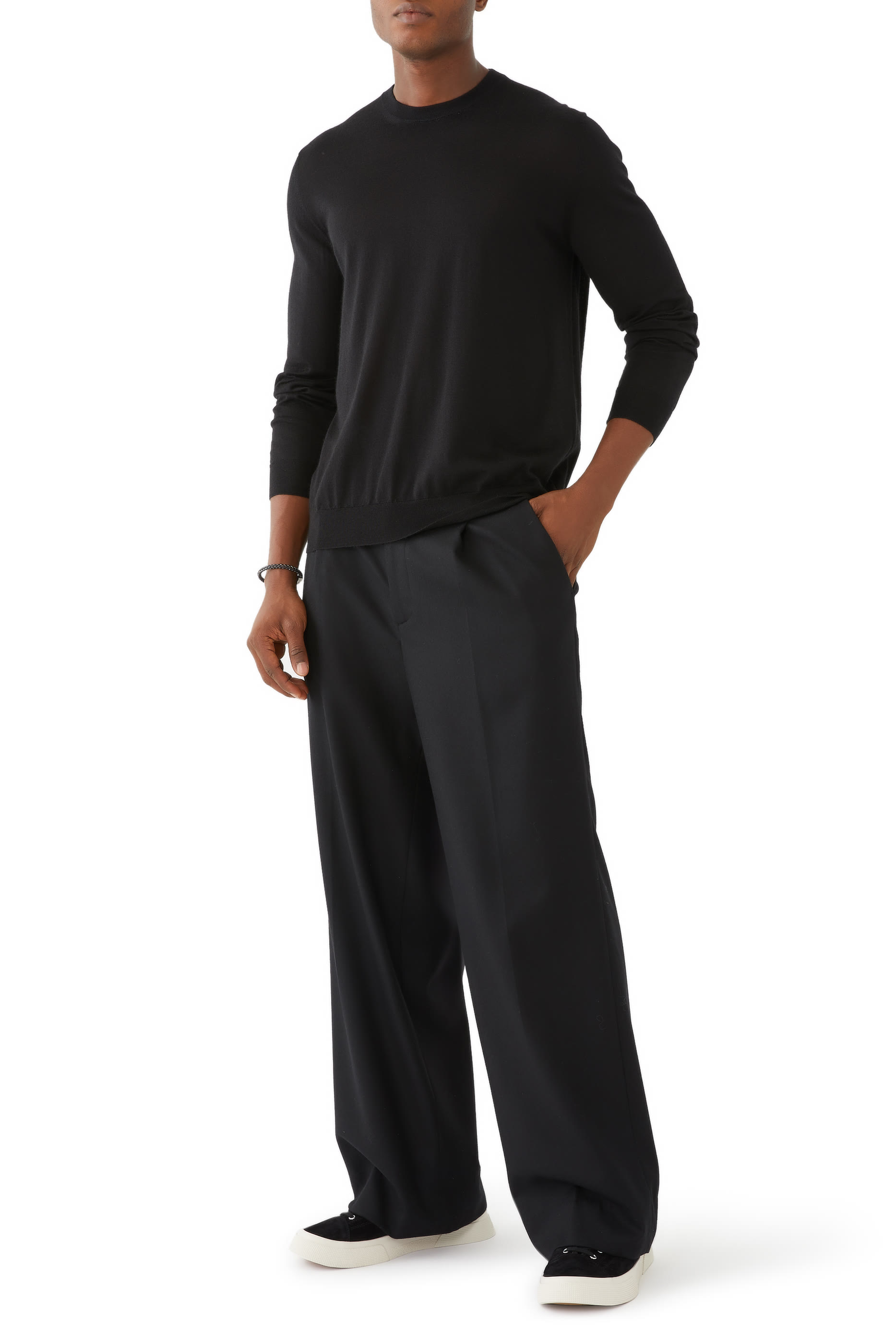 Cashmere and Silk Slim-Fit Crew Neck Sweater