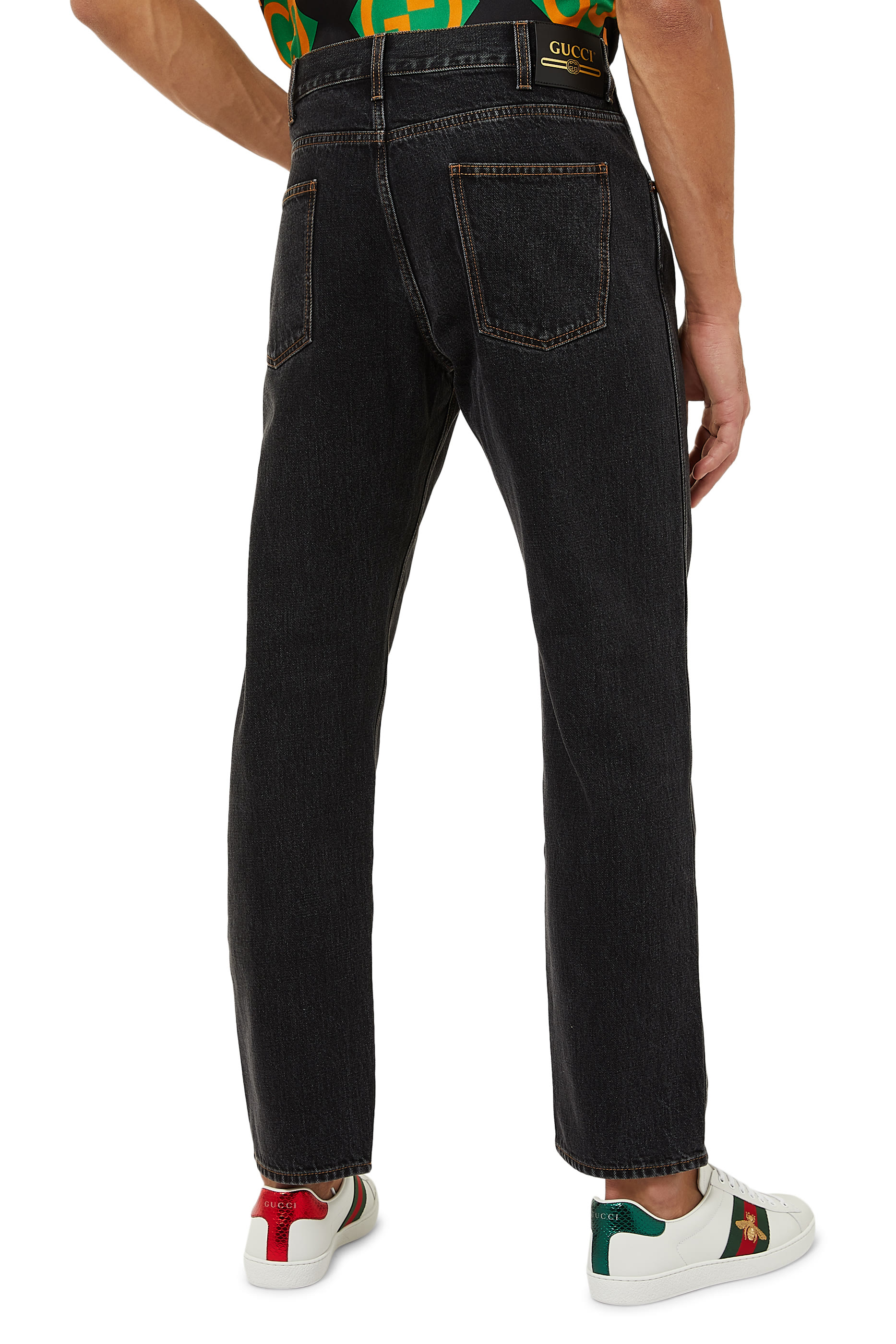 Tapered Eco Stonewashed Denim Jeans
