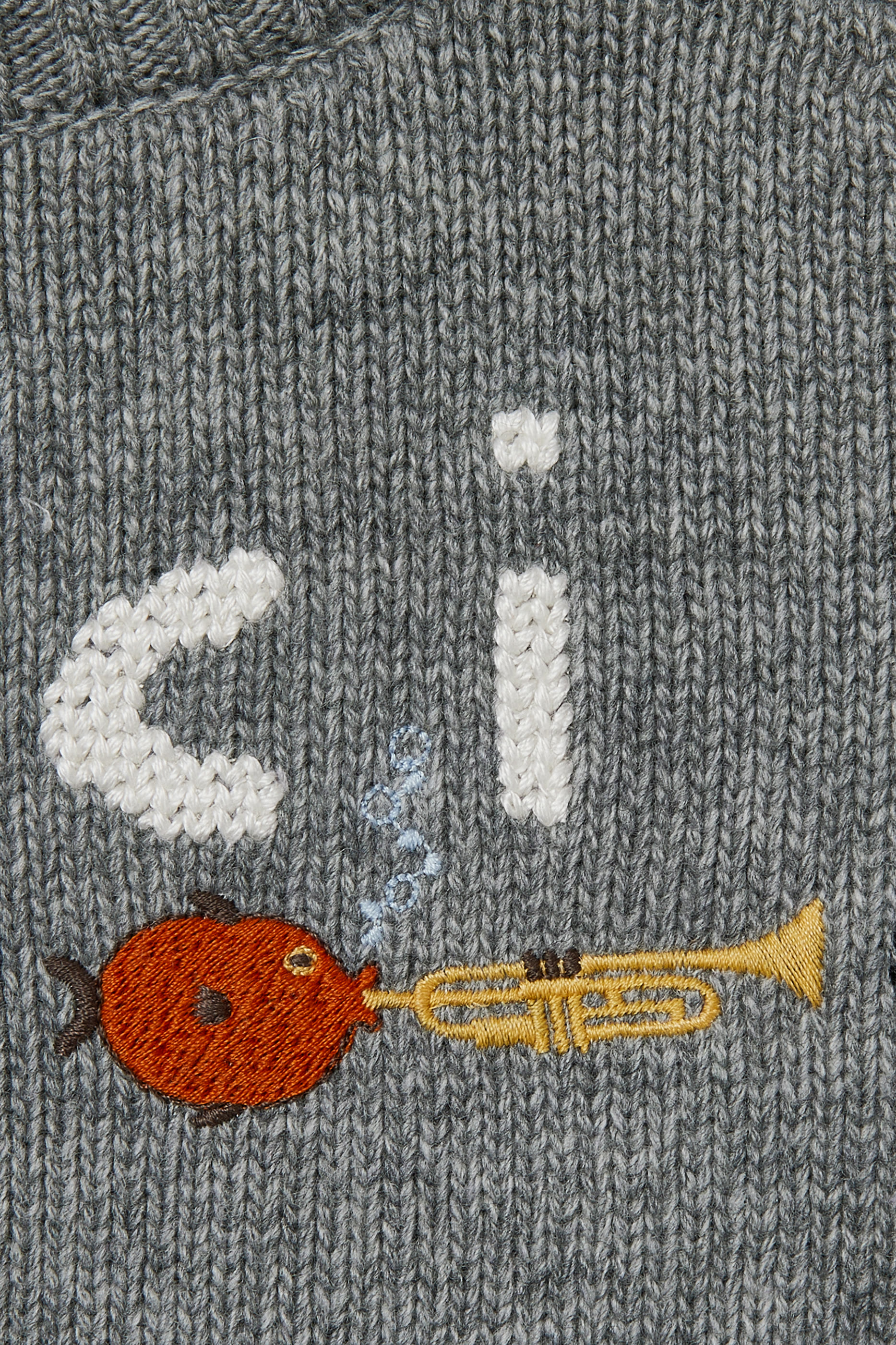 Kids Wool Sweater with Embroidery