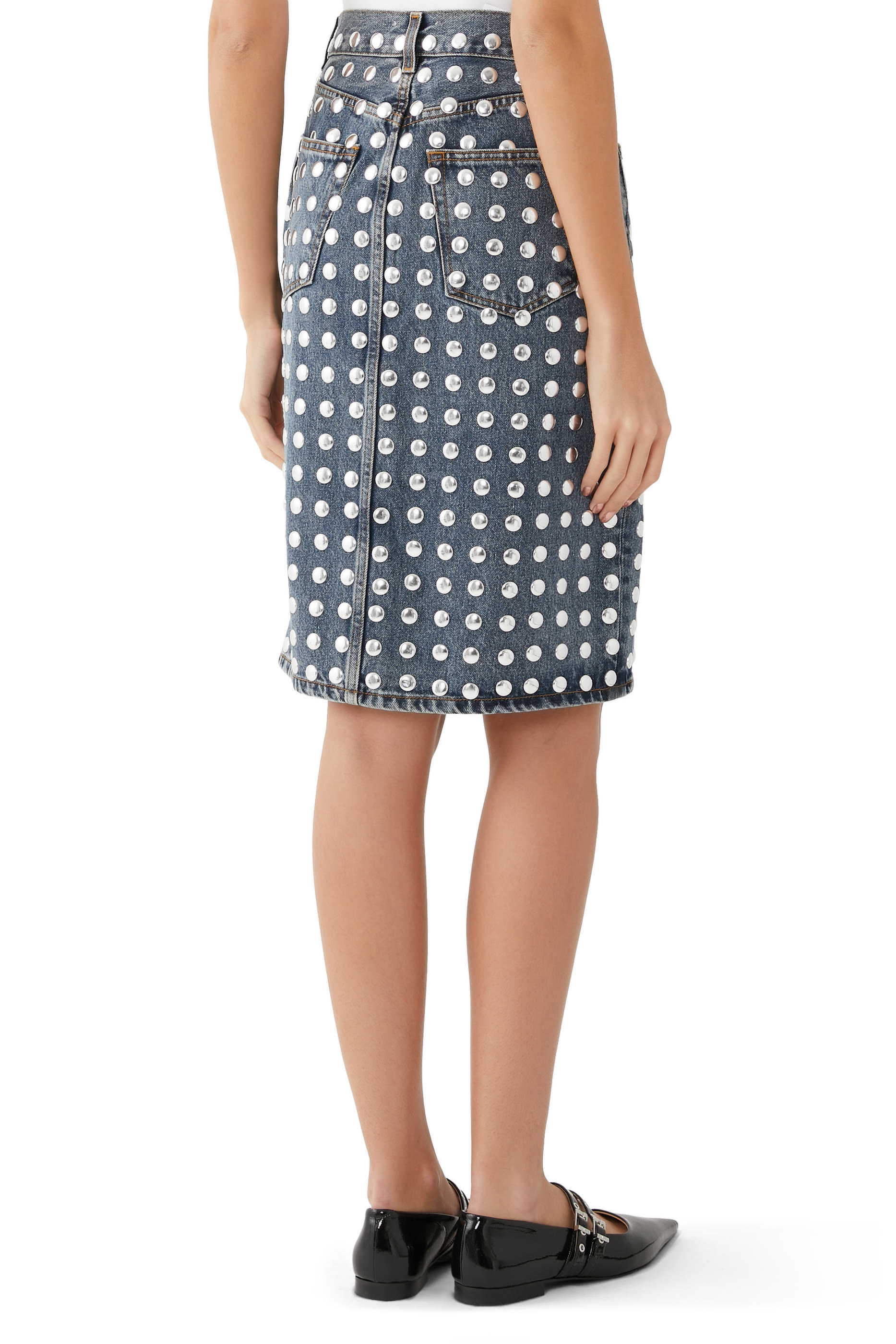 Stormy Studded Midi Skirt