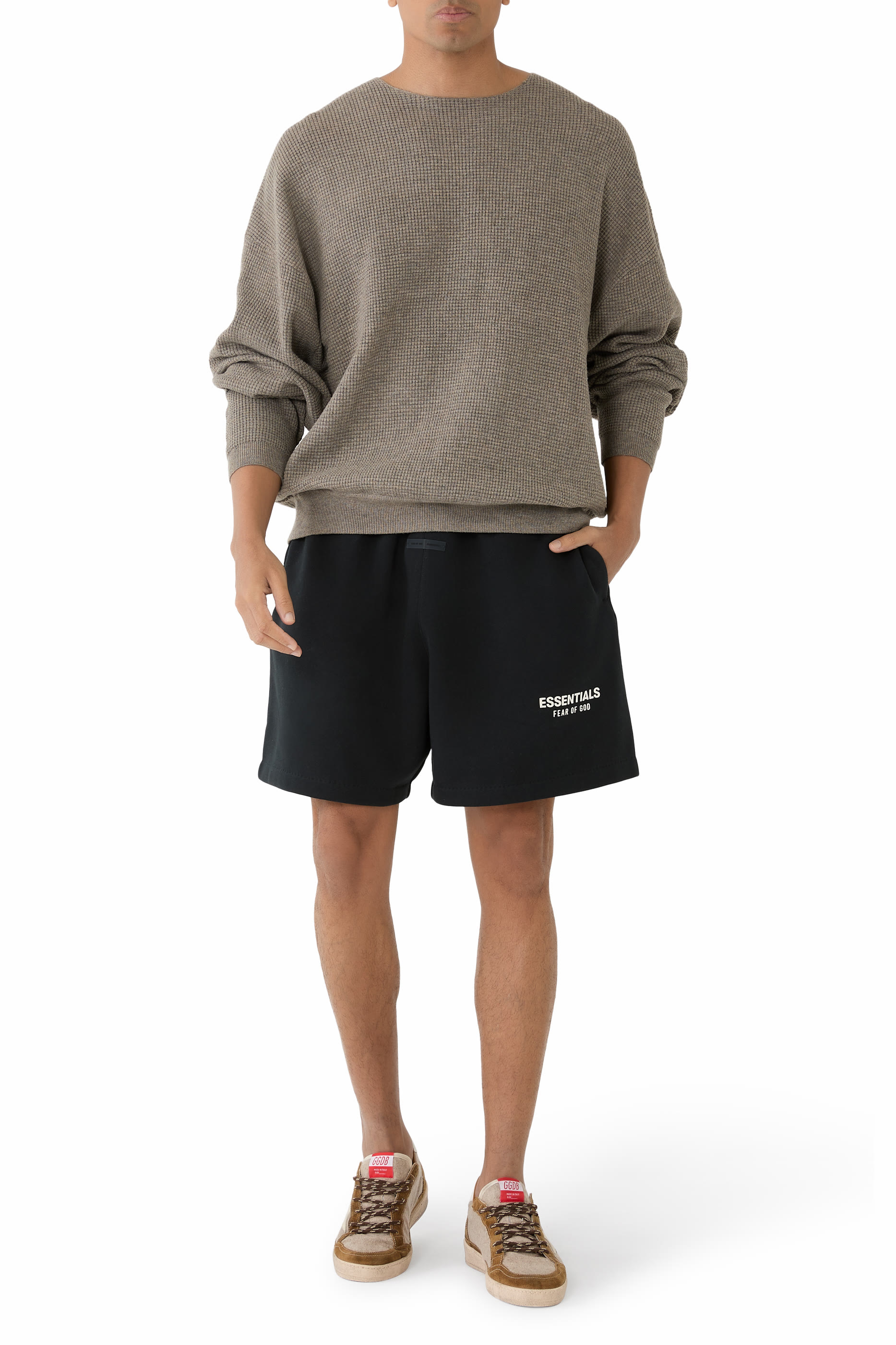 Waffle Crewneck 90s Sweater 