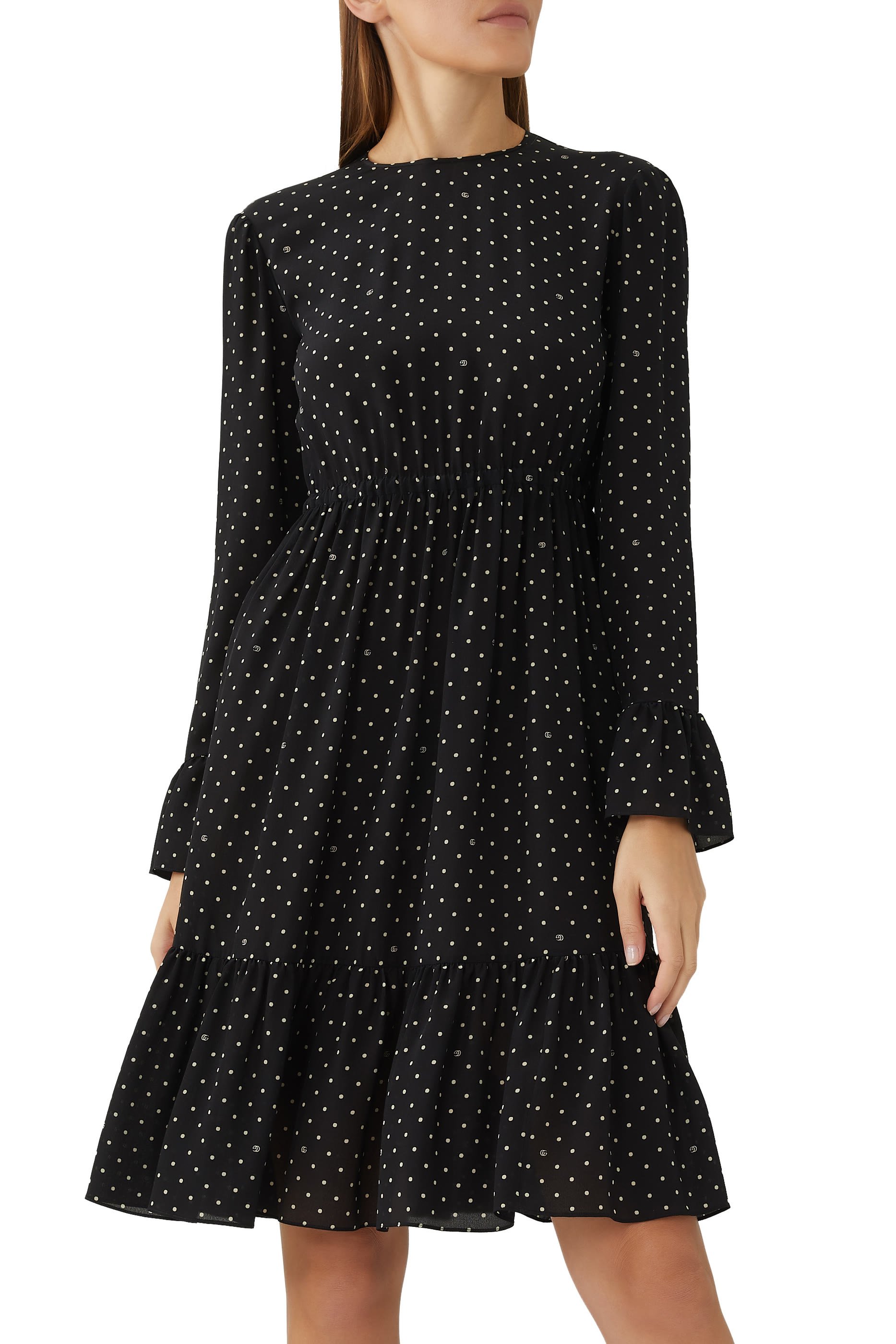 GG Polka Dot Silk Dress