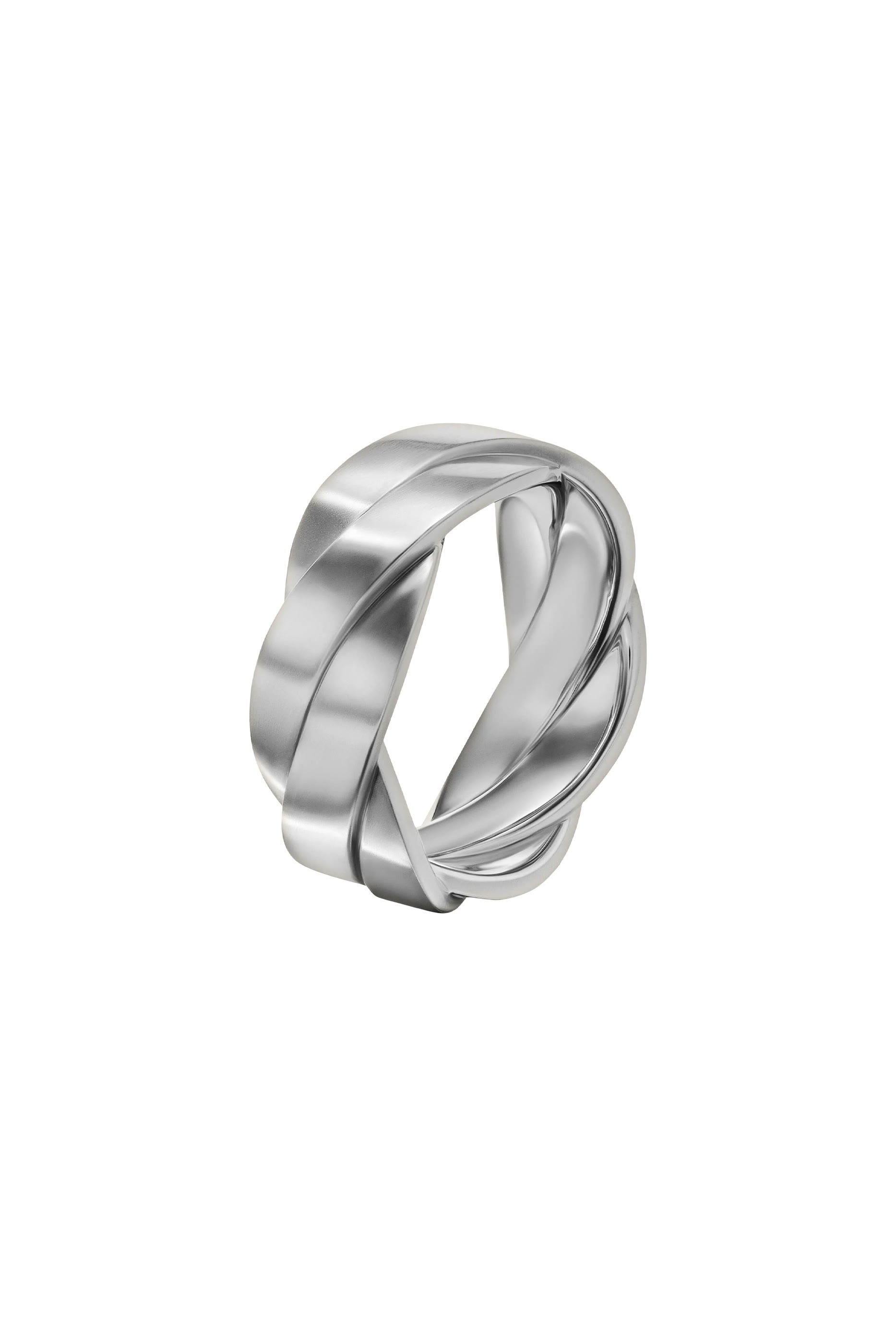 Streamline&reg; Two Row Band Ring, Sterling Silver & Diamonds