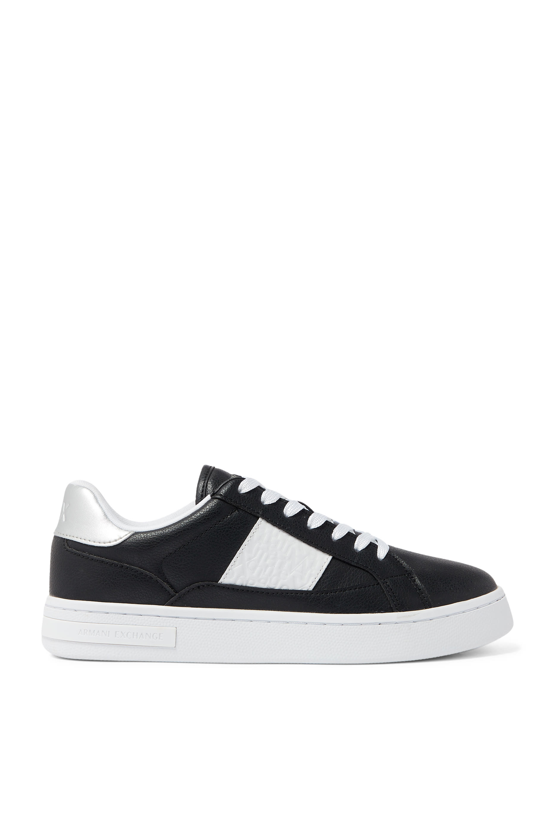 Sneakers with Logo Insert and Metal Detail