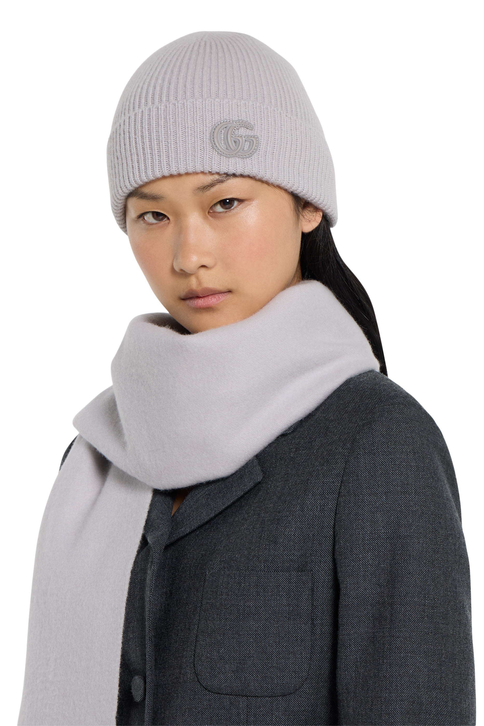 Logo Patch Cashmere Hat