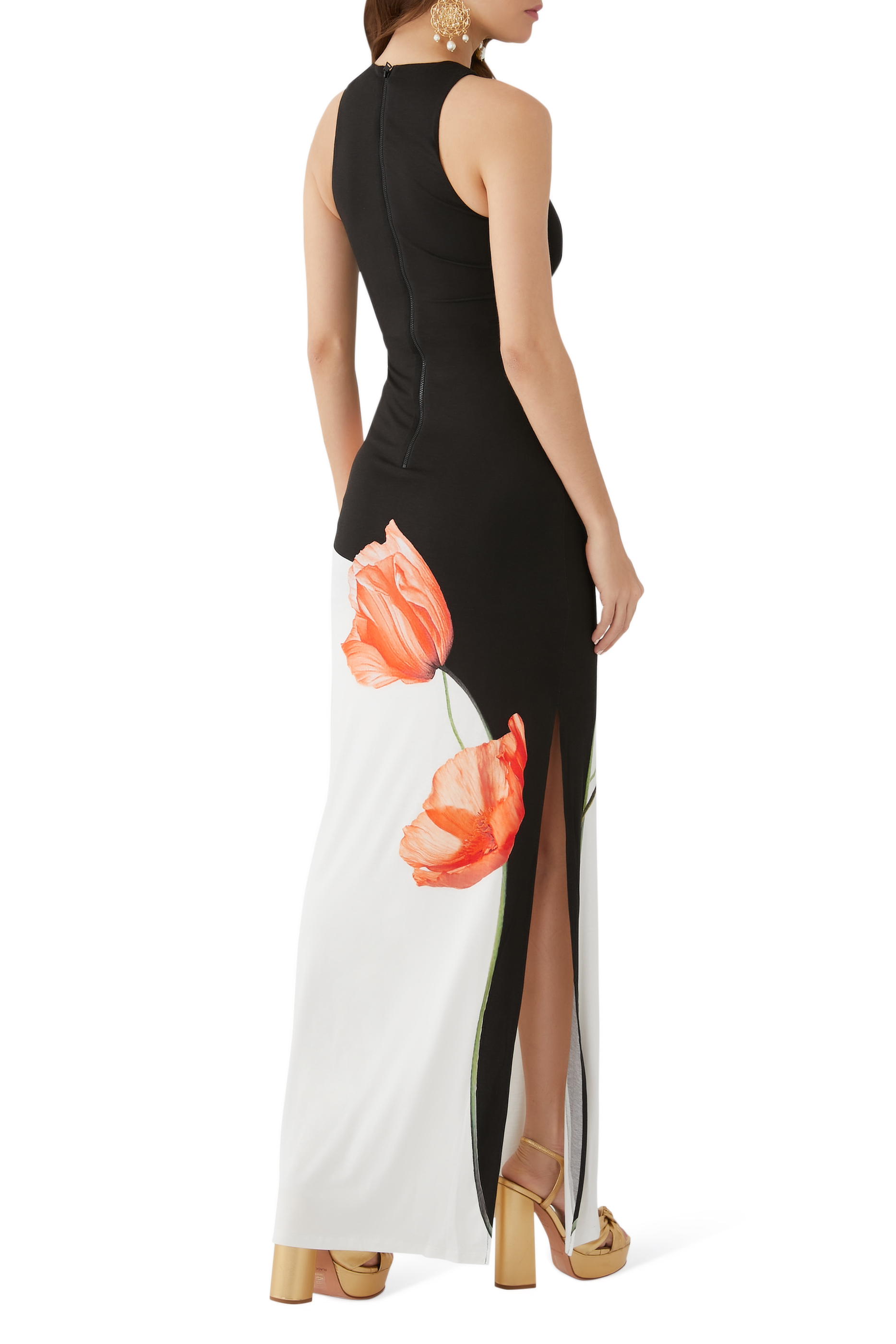 Pania Racer Neck Maxi Dress