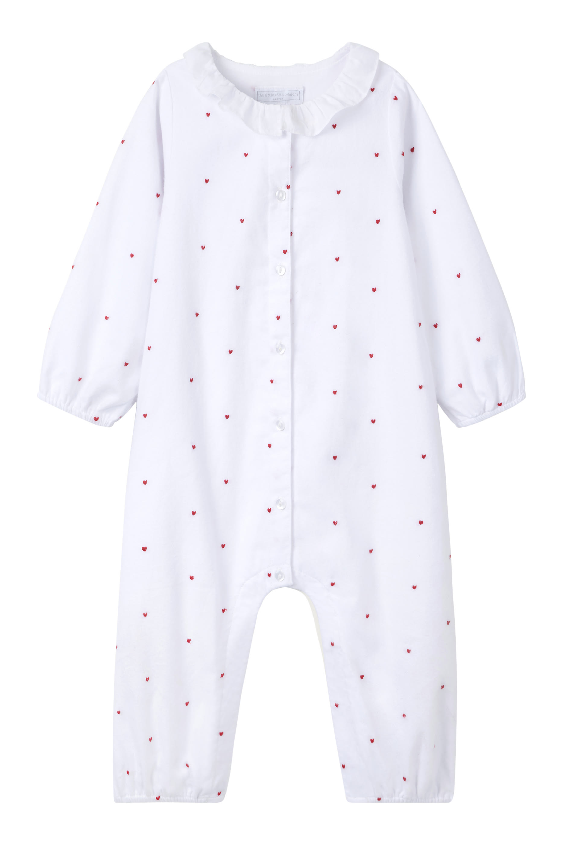 Kids Heart Embroidered Organic Cotton Romper