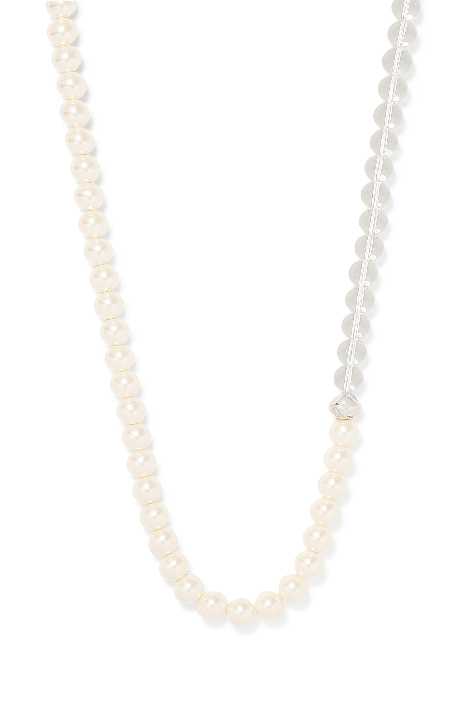 Two-Toned Necklace, Plated Metal & Enamel