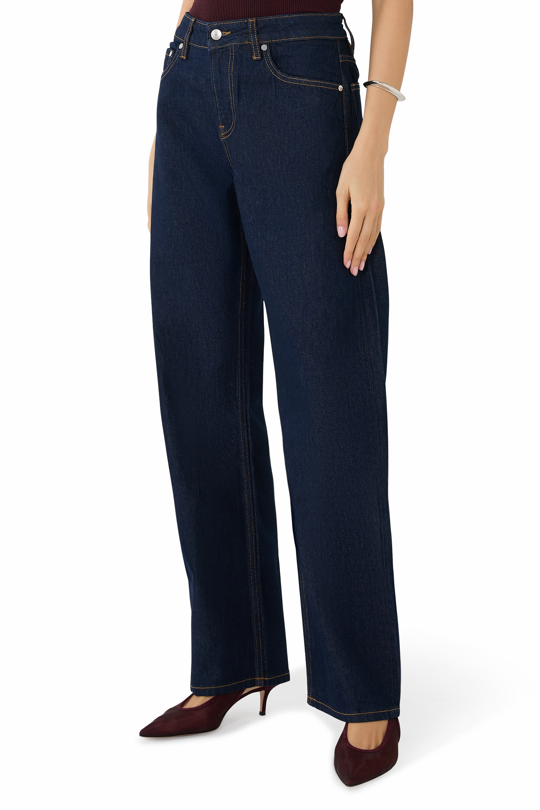 Alida Loose Bowed Jeans