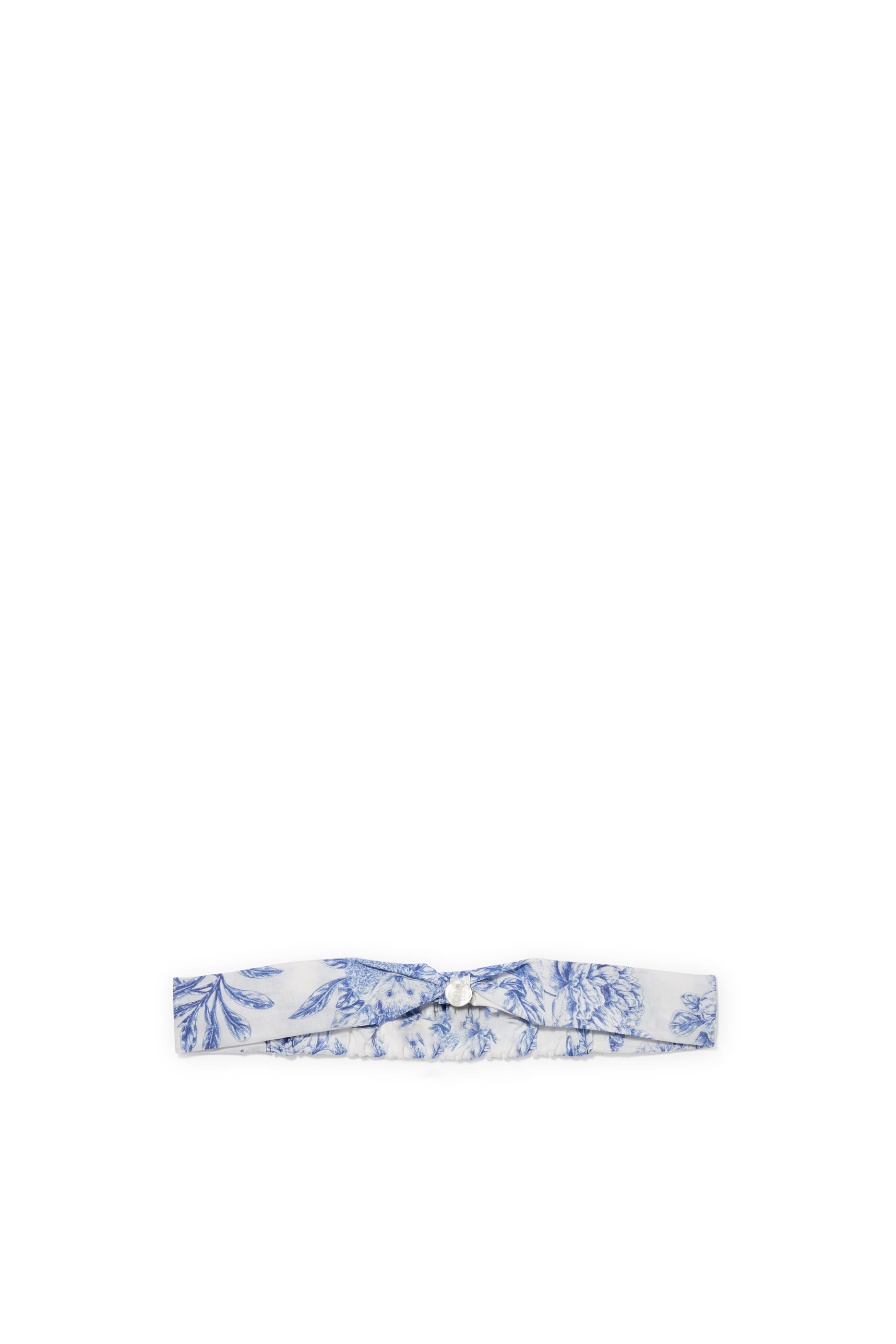 Kids Cotton Headband in Toile de Jouy Print