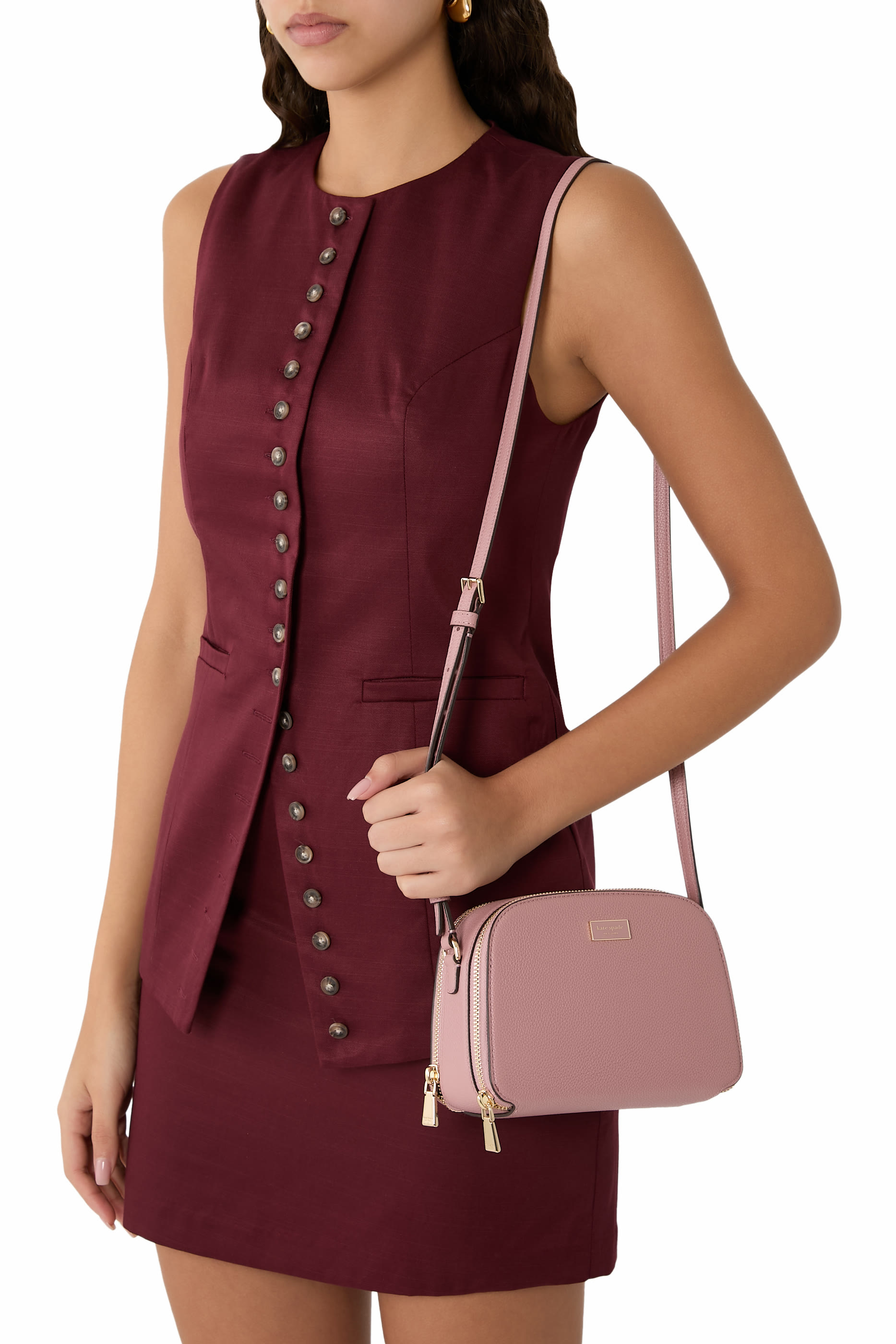 Serena Double Zip Dome Crossbody Bag