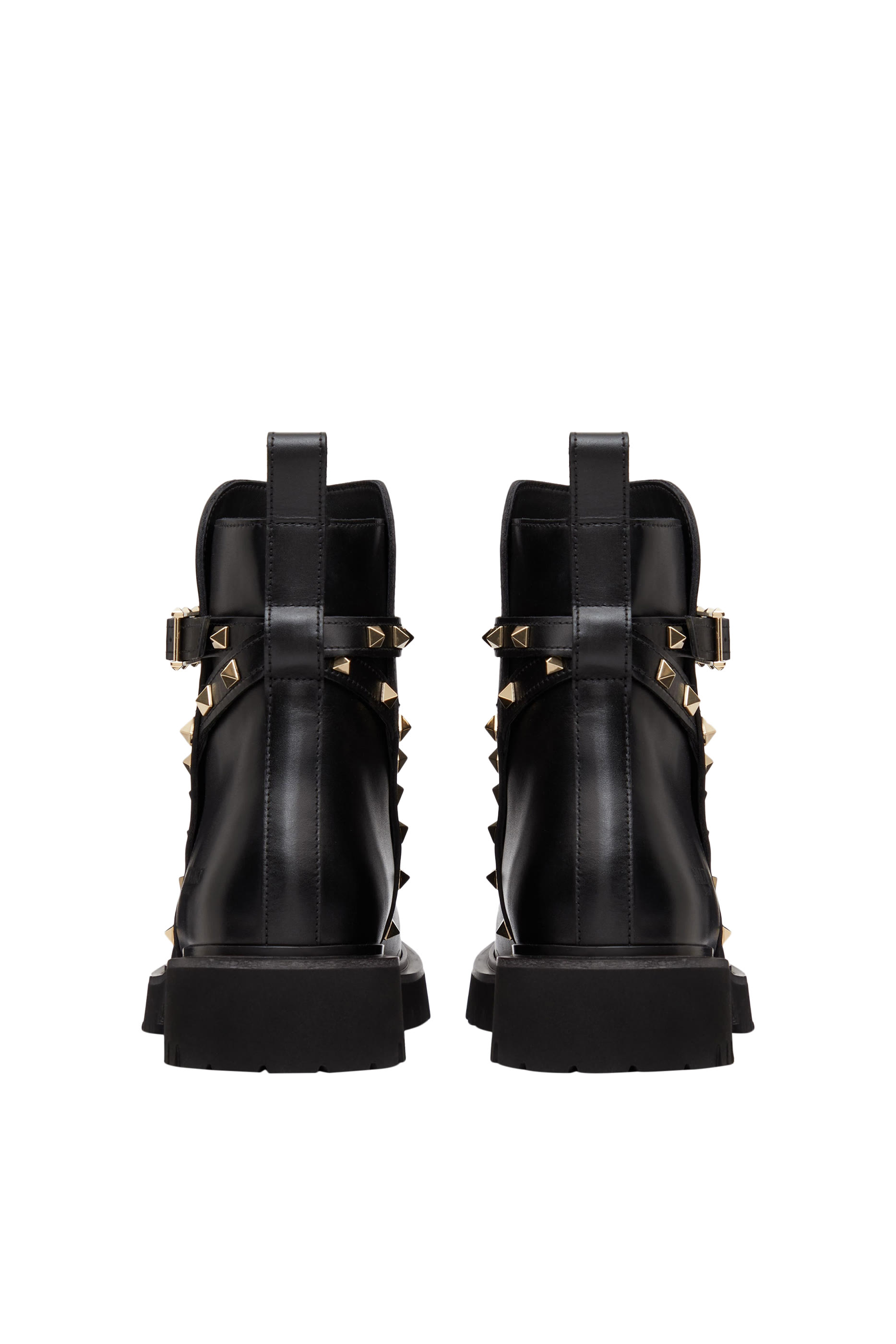 Rockstud Calfskin Ankle Boots
