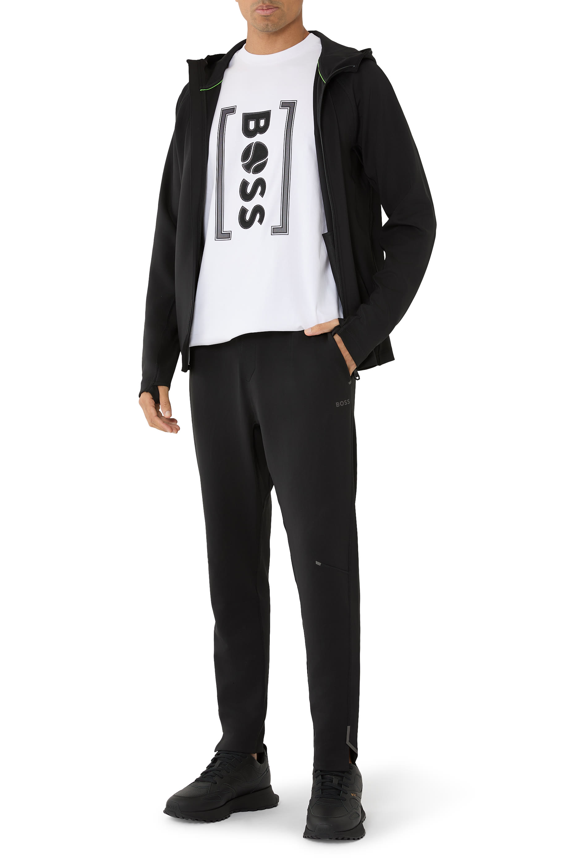 Tennis-Inspired Mesh-Print Logo Relaxed-Fit T-Shirt