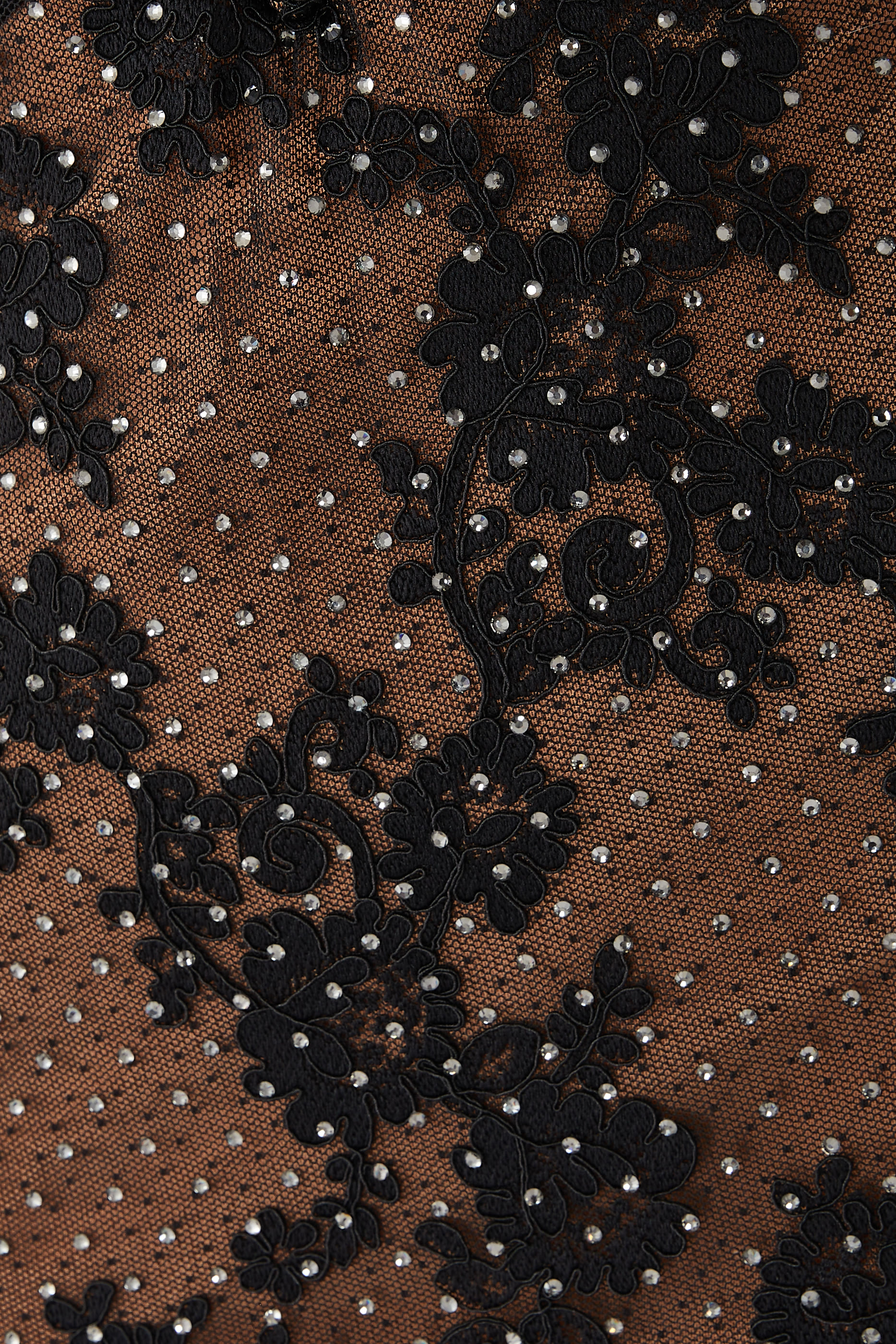 Rhinestone Lace Maxi Dress