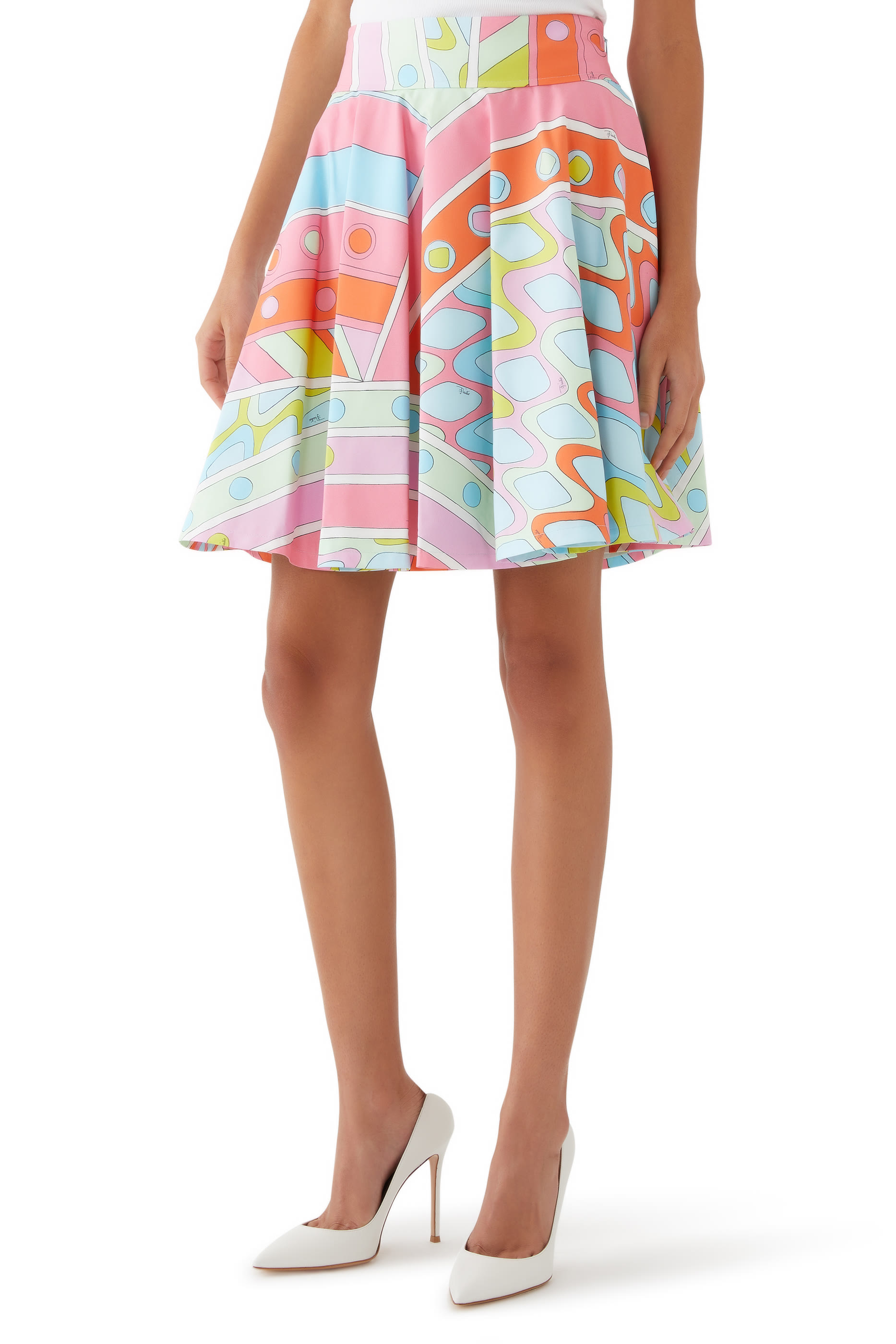 Vivara-Print Cotton Mini Skirt