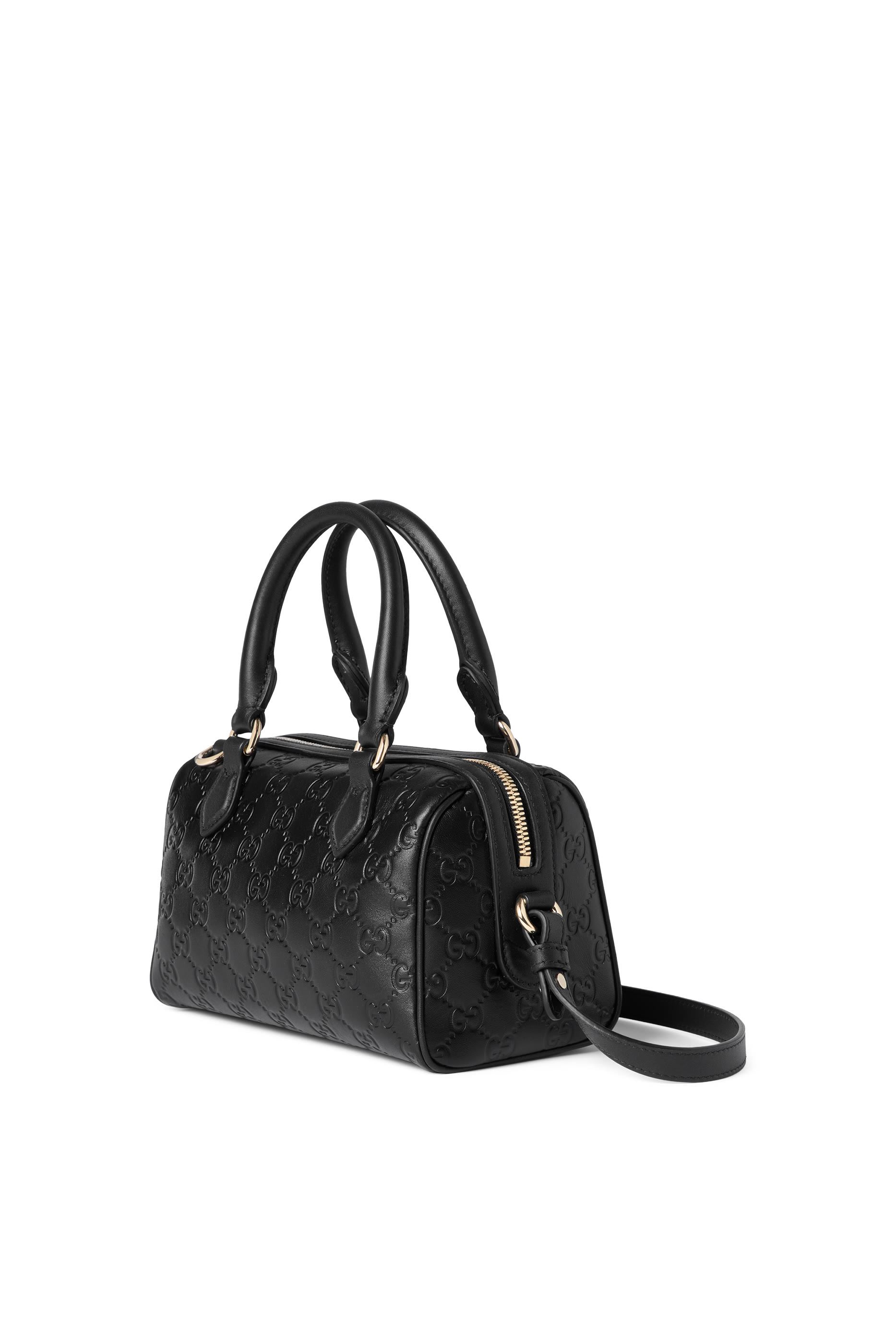 GG Emblem Small Boston Bag