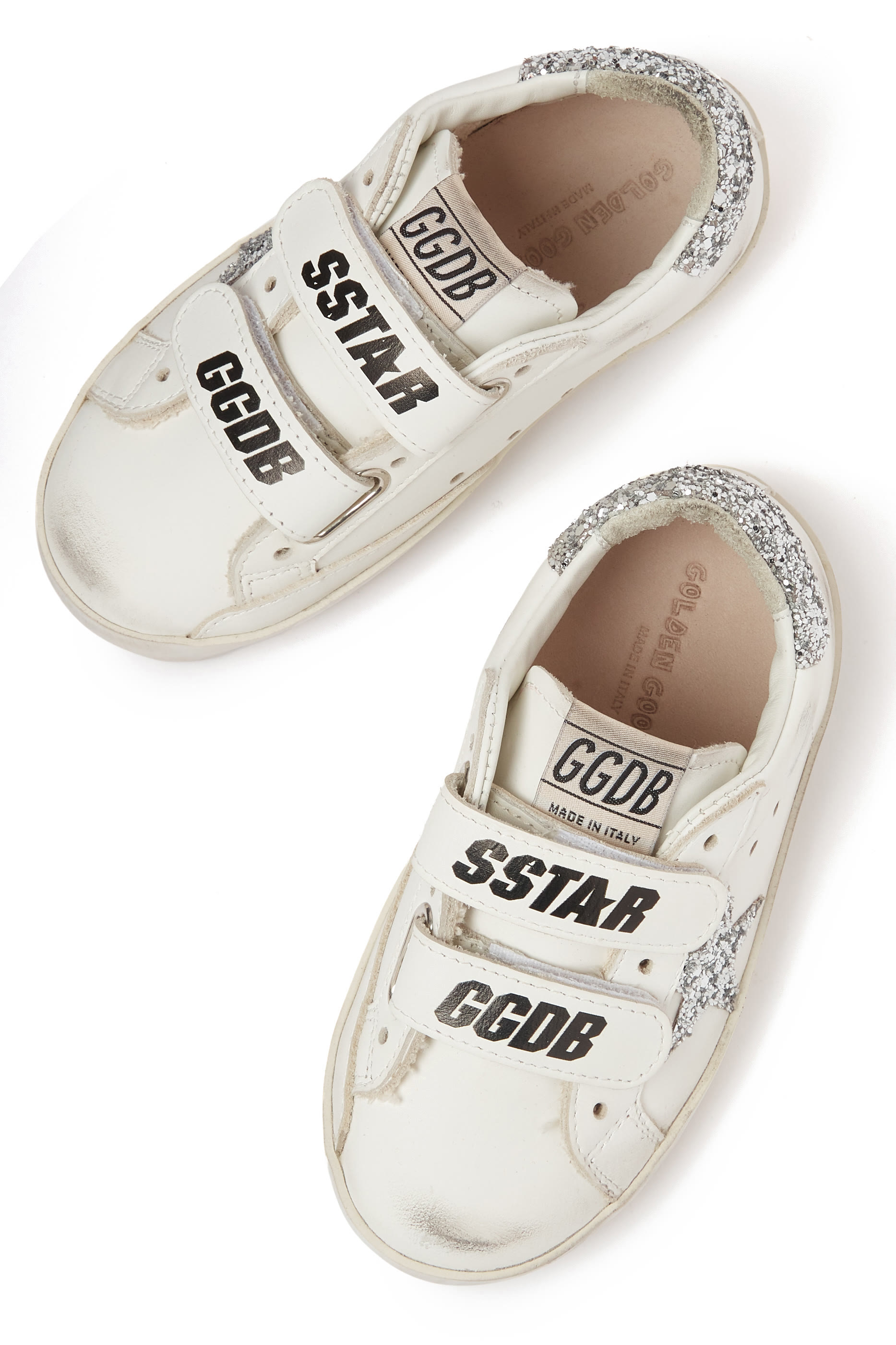 Kids Old School Glitter Star Sneakers
