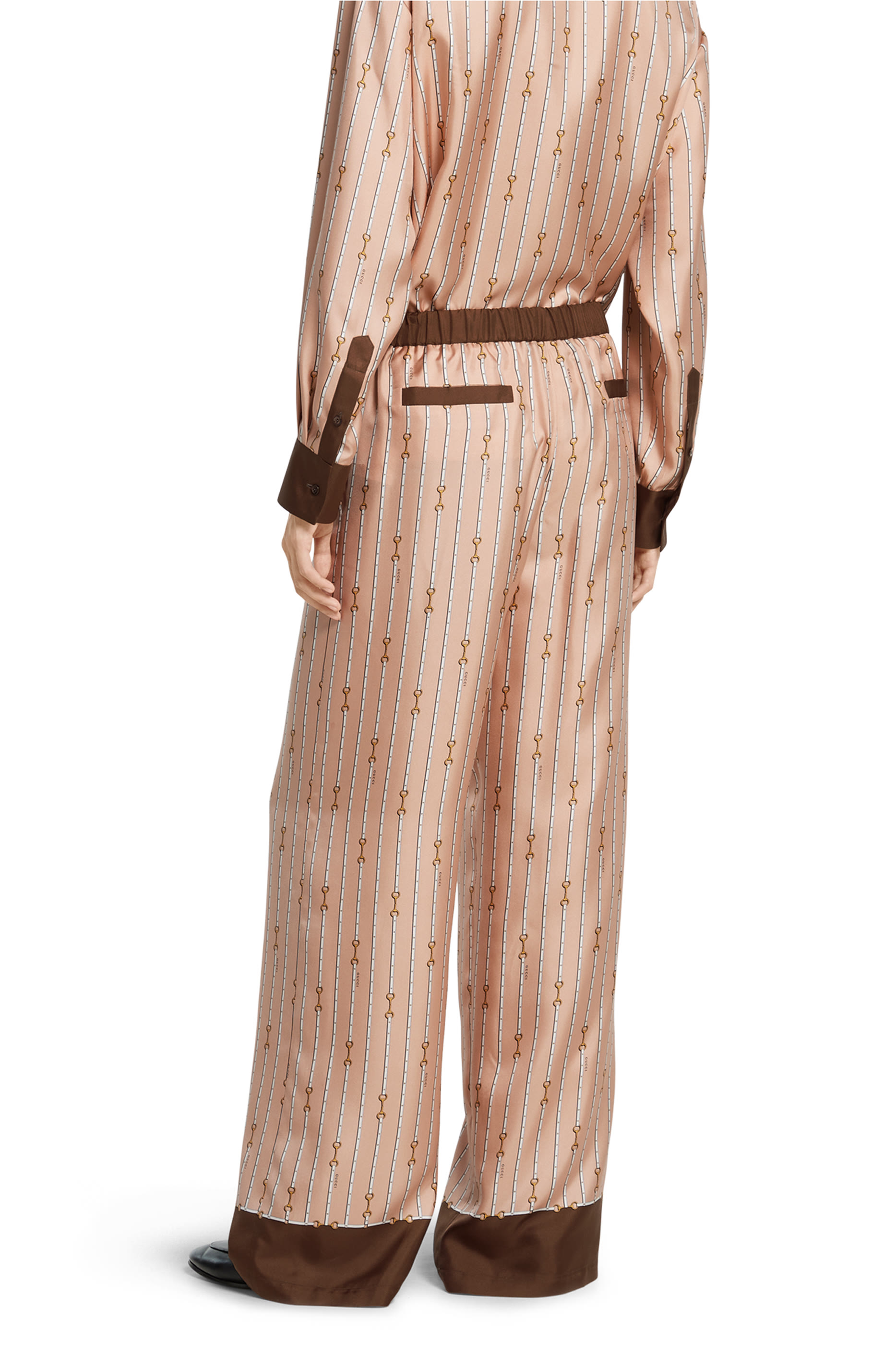 Printed Silk Twill Pants