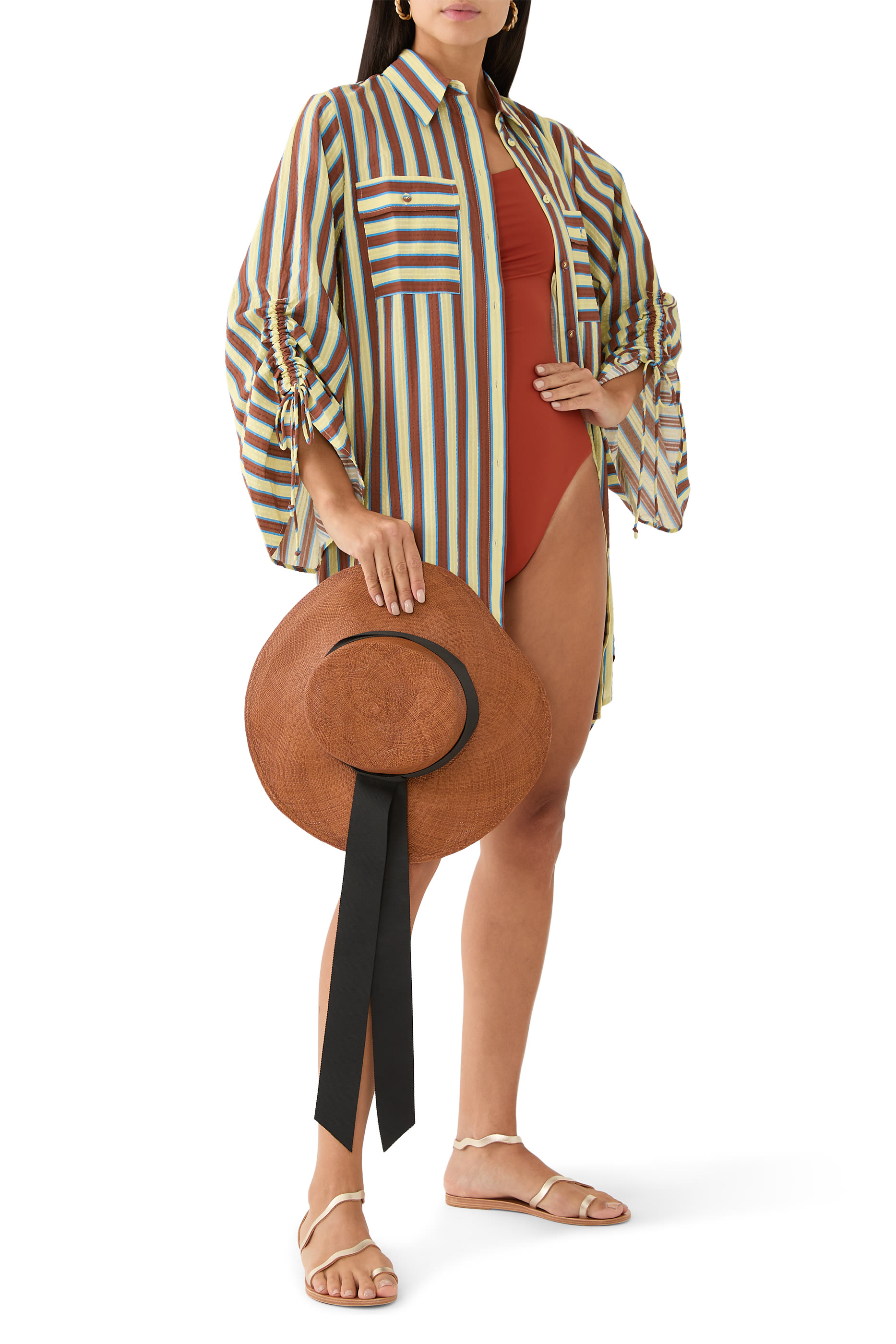 Tamsin Ruched Beach Shirt