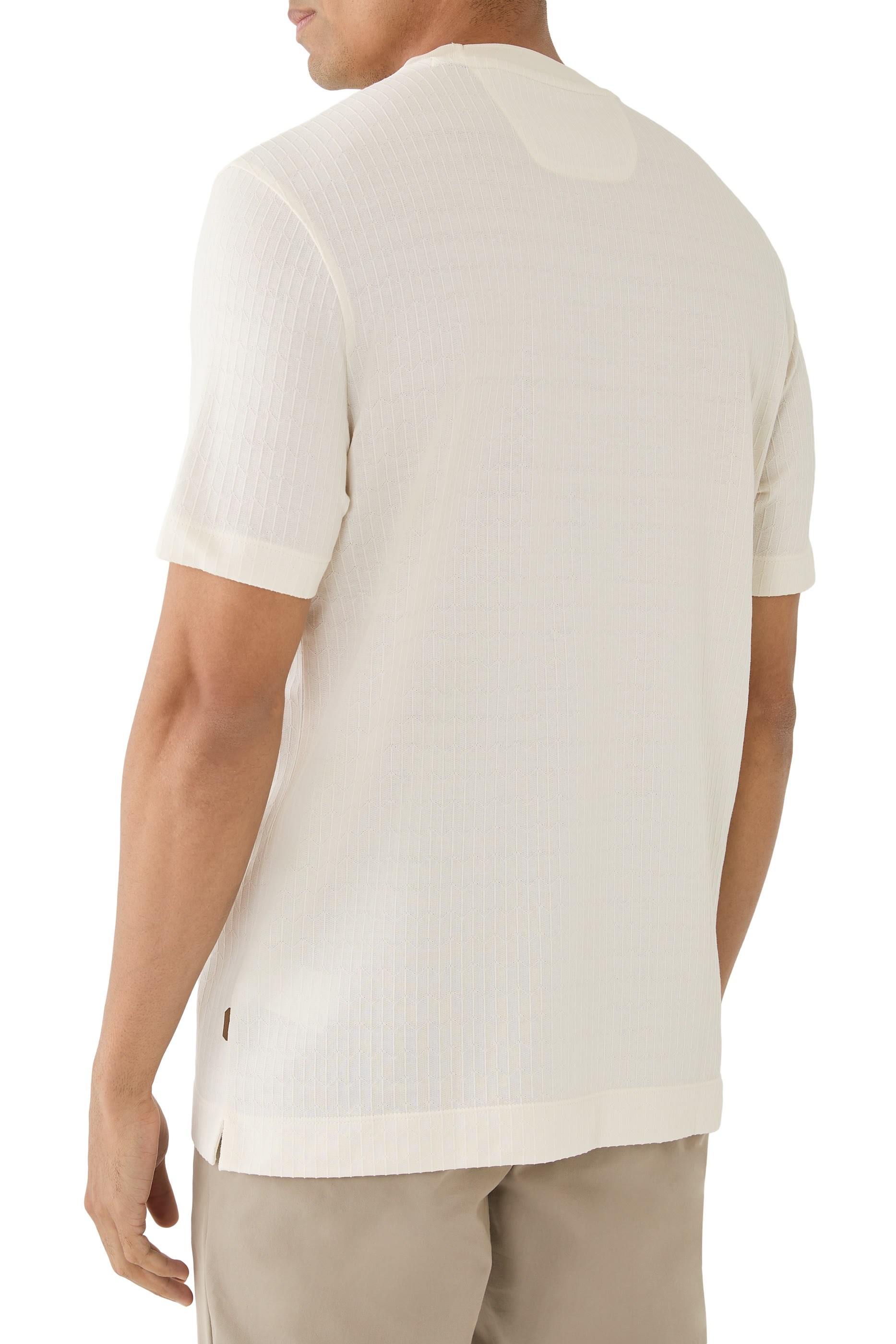 Geometric Jacquard T-Shirt