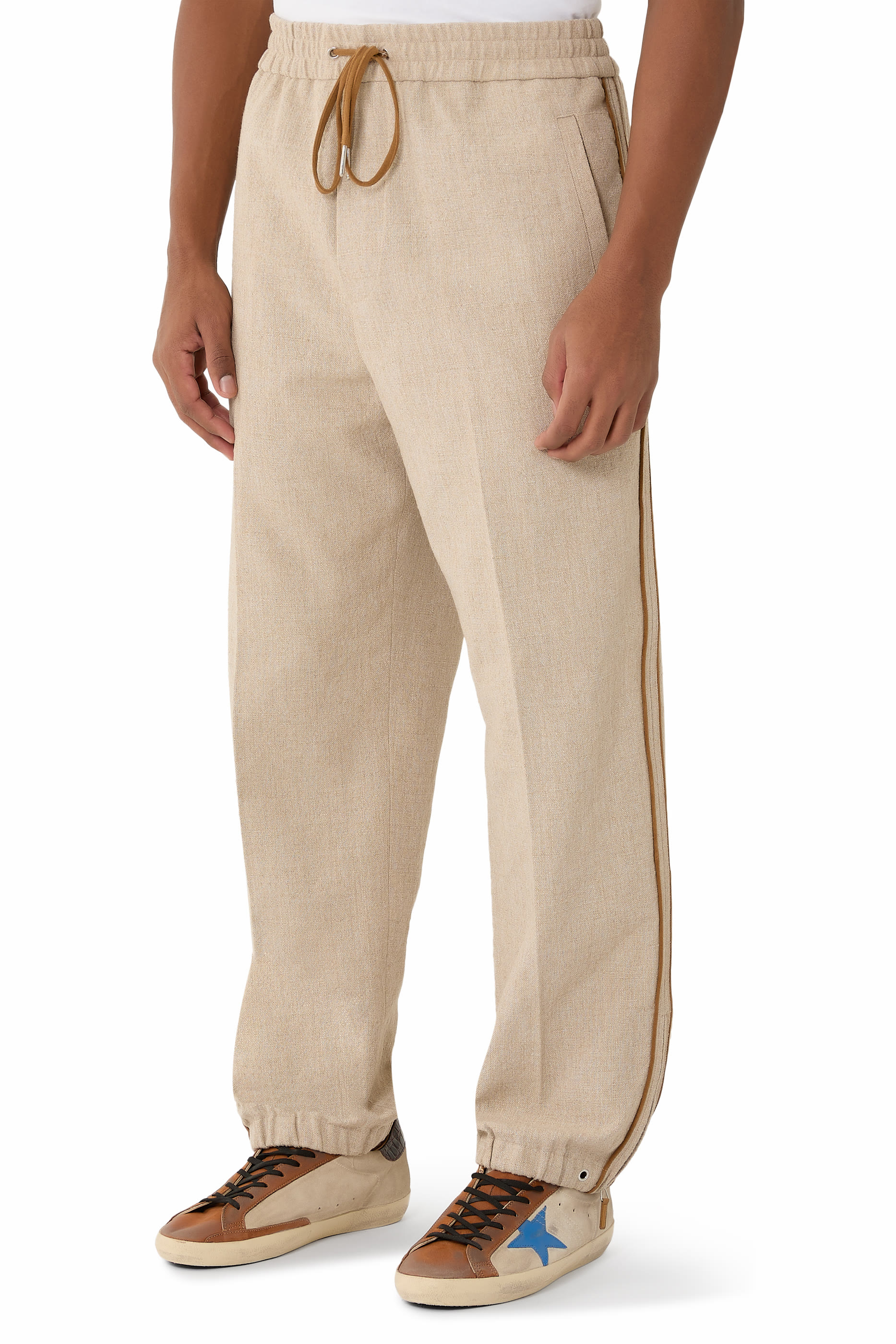  Slub Canvas Straight Pants