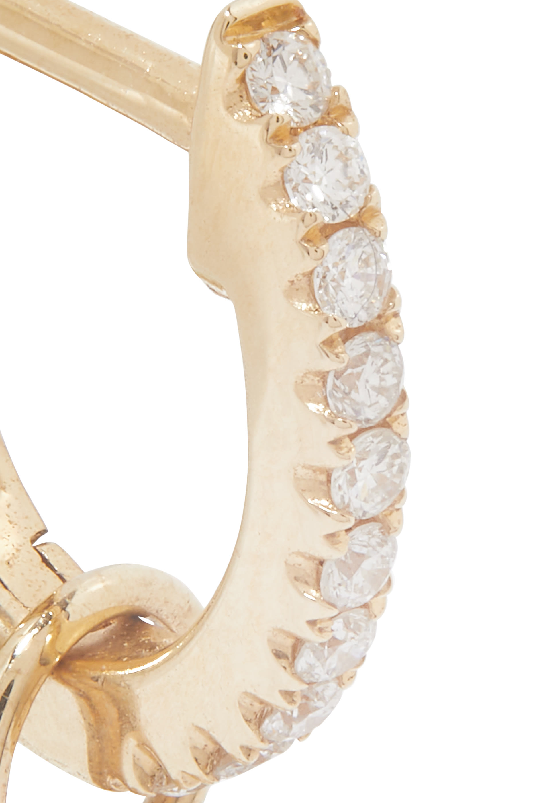 Smiley Face Diamond Single Dangly Earring